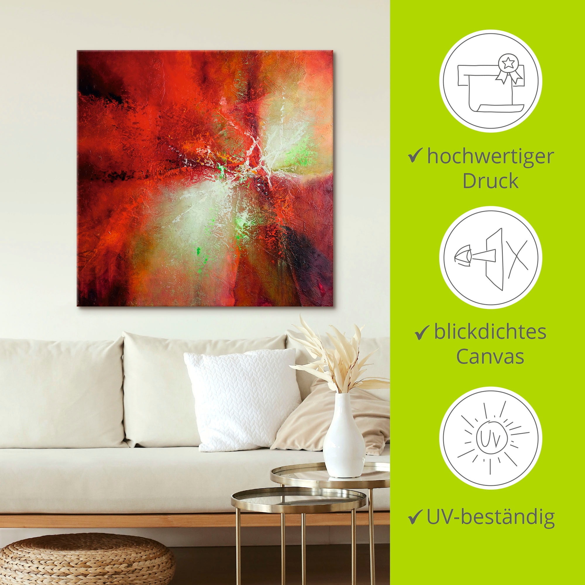 Artland Wandbild »Energie«, Gegenstandslos, (1 St.), als Leinwandbild, Poster in verschied. Größen