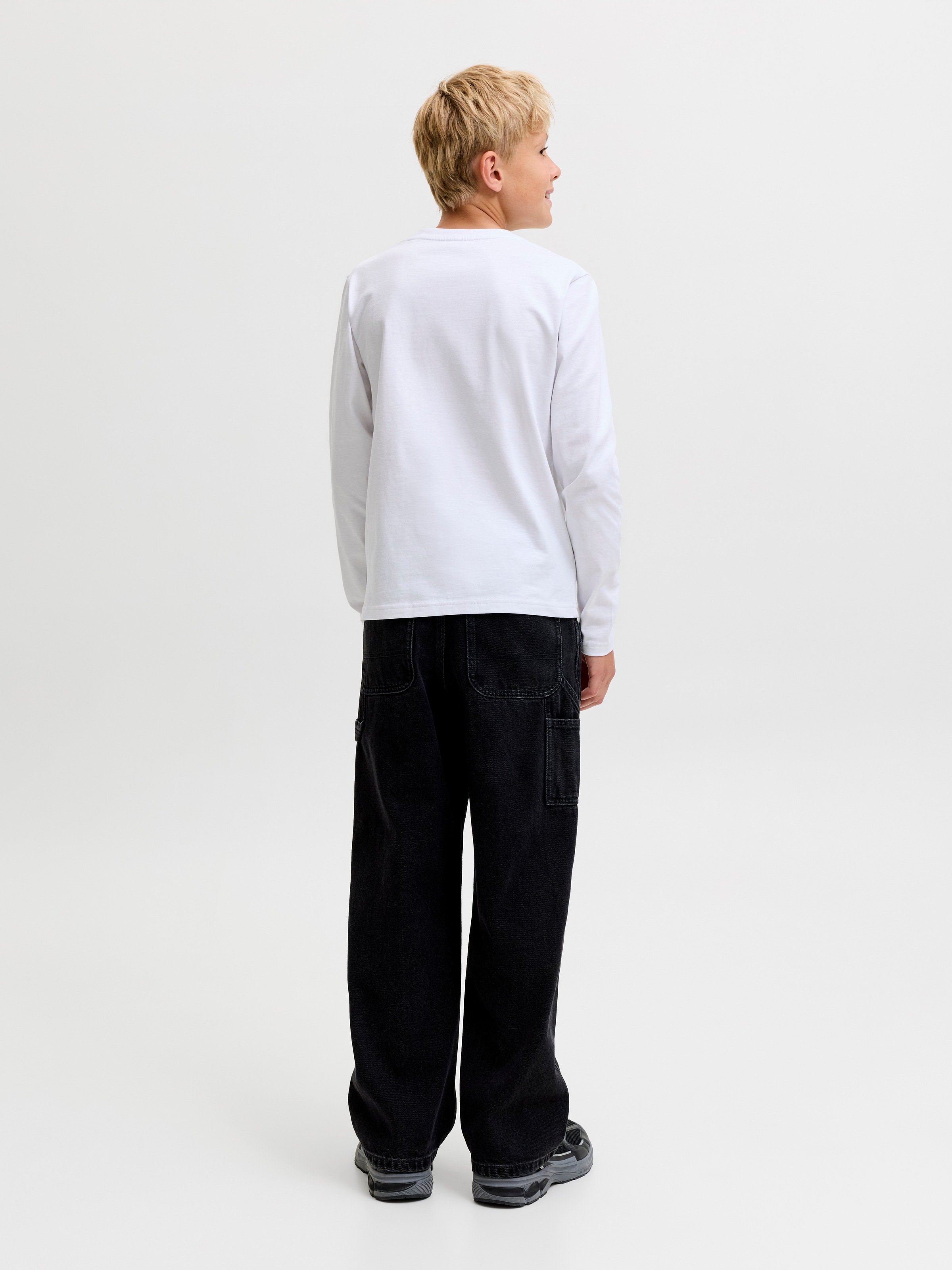 Jack & Jones Junior T-Shirt »JJEORGANIC RLX TEE LS O-NECK NOOS JNR« aus Baumwolle und Single Jersey, lockere Passform