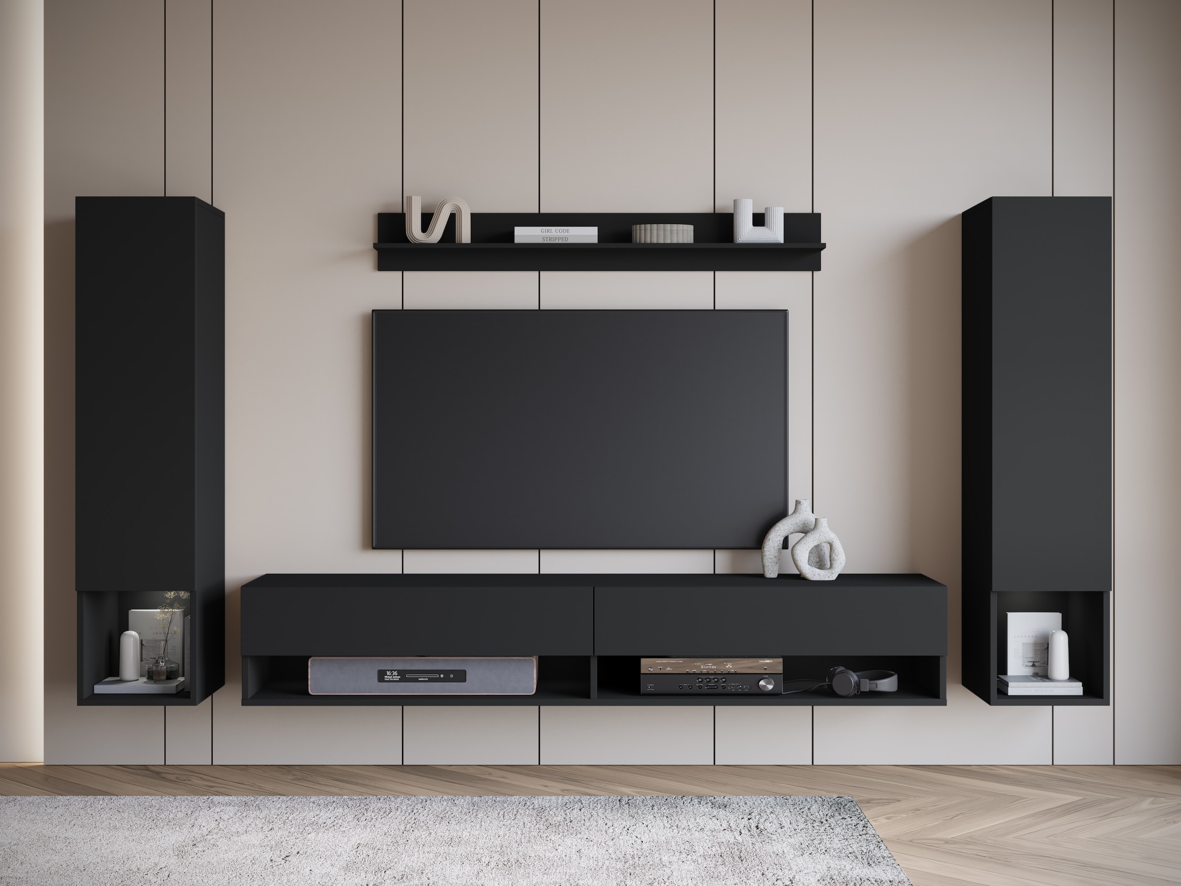 Home affaire Wohnwand "AMADEO II" Komplett-Set, 4 Stk. tlg. günstig online kaufen