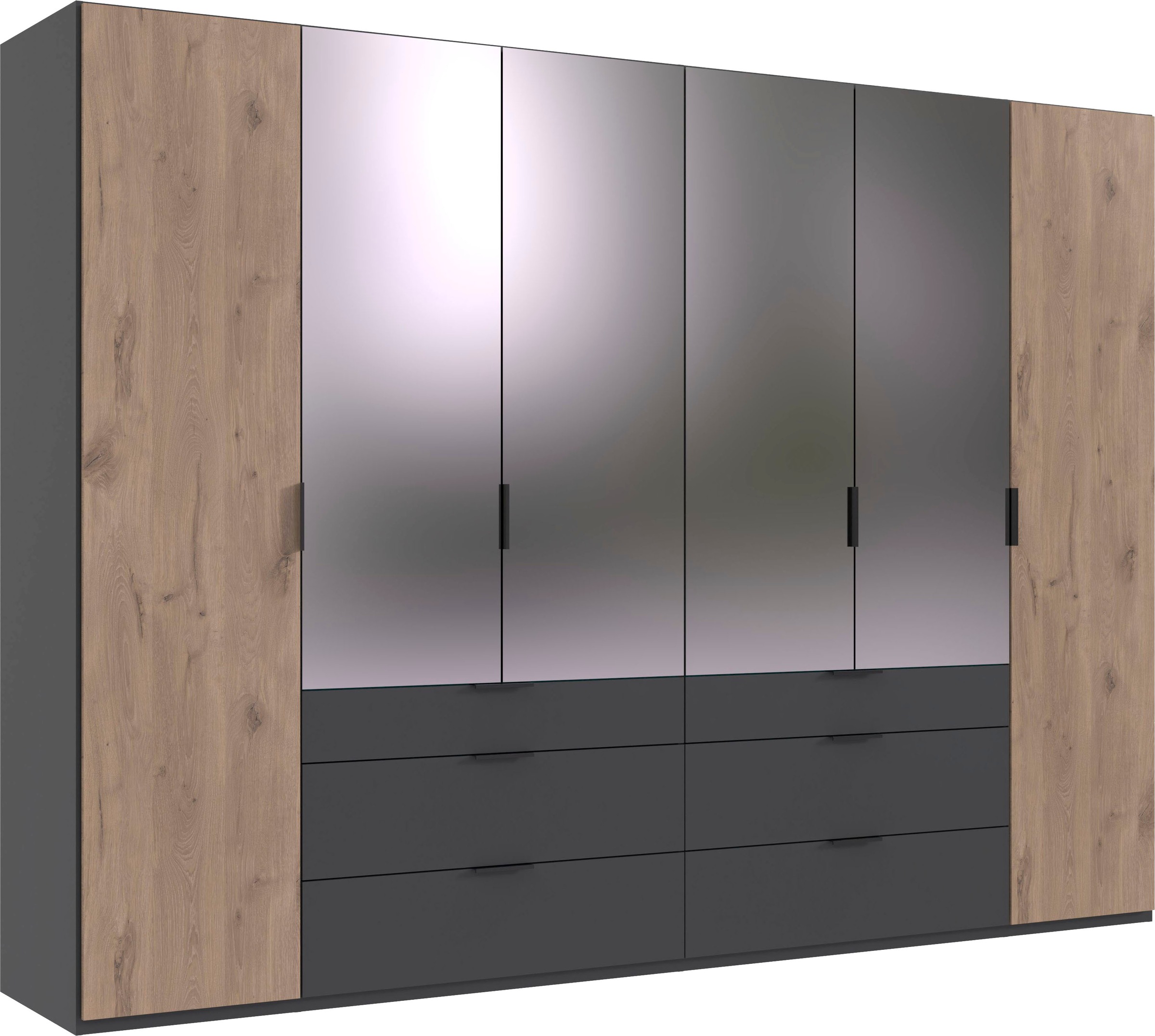 Wimex Drehtürenschrank »Burgos by fresh to go«, mit extra großen Schubladen, mit Spiegeltüren