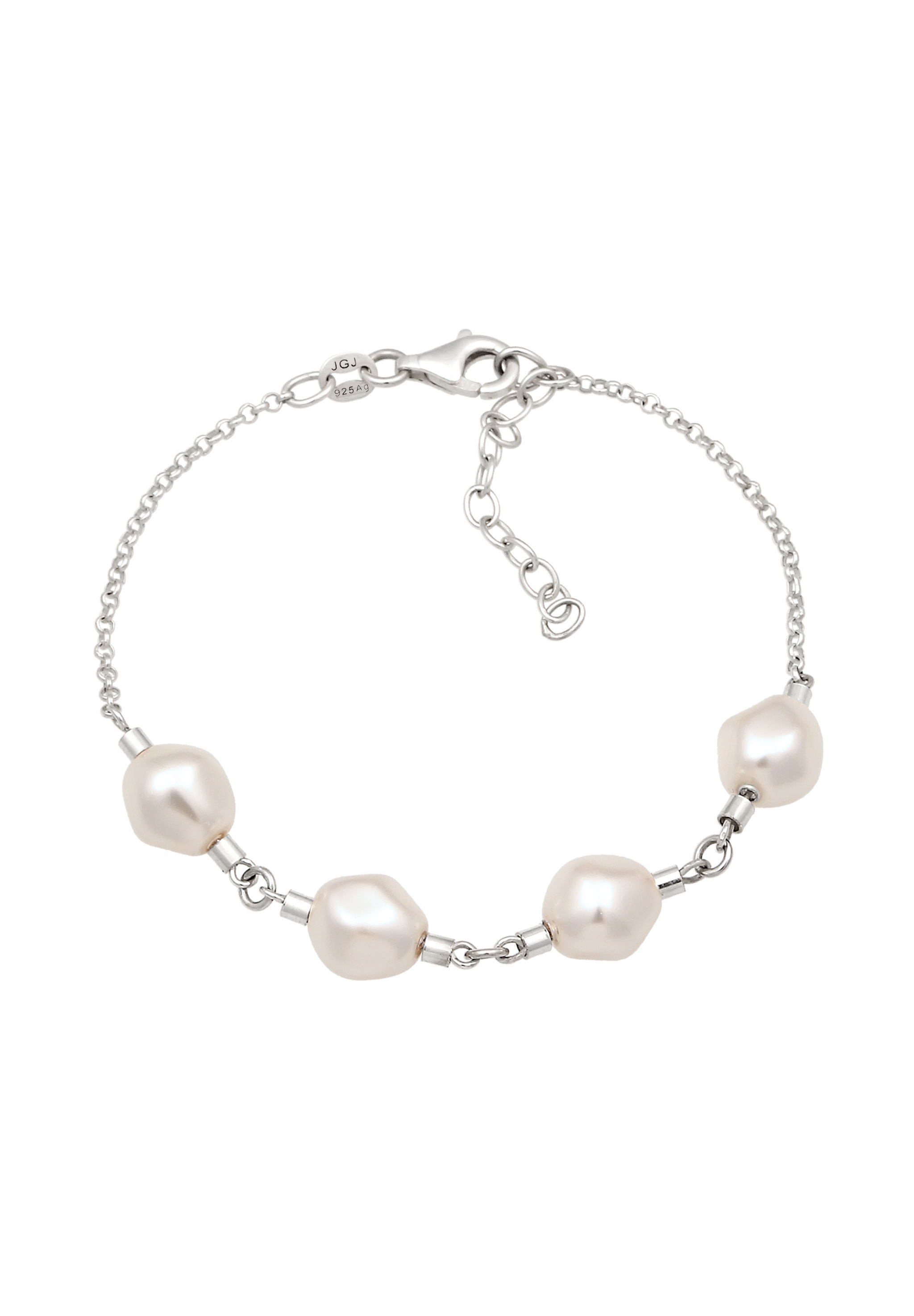 Elli Armkette »Armband Armband mit Swarovski® Perlen Weiß 925 Sterling Silber«