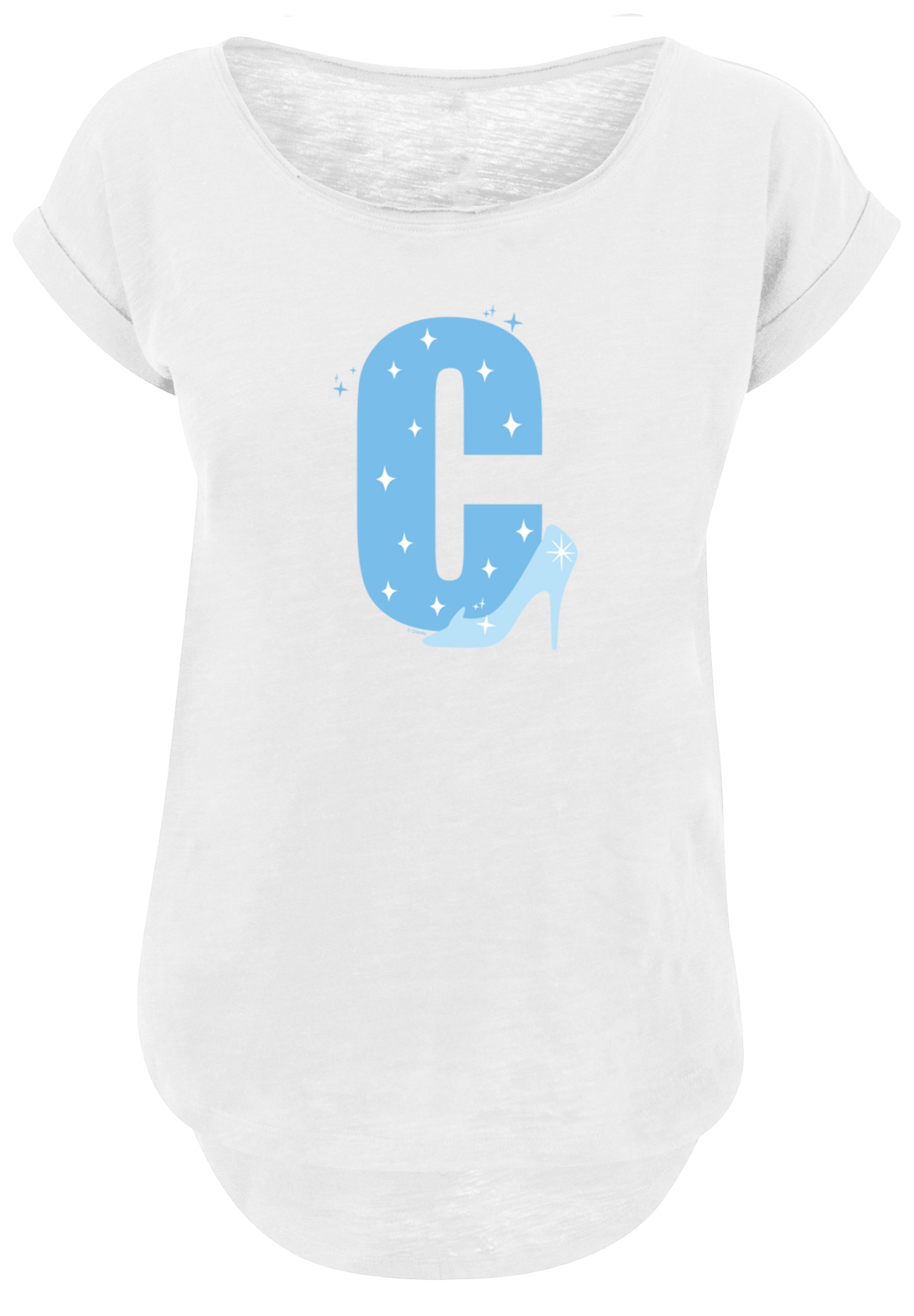 F4NT4STIC T-Shirt »Disney Alphabet C Is For Cinderella Aschenputtel«, Print