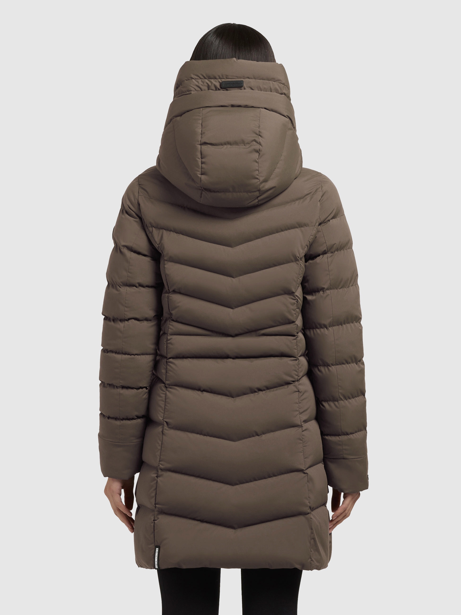 Steppmantel KHUJO "TUHANI5", Damen, Gr. L, dull grün, 100% Polyester, unifarben, eingesetzt elastischer Bund mit Windstopper, Mäntel Steppmantel 3
