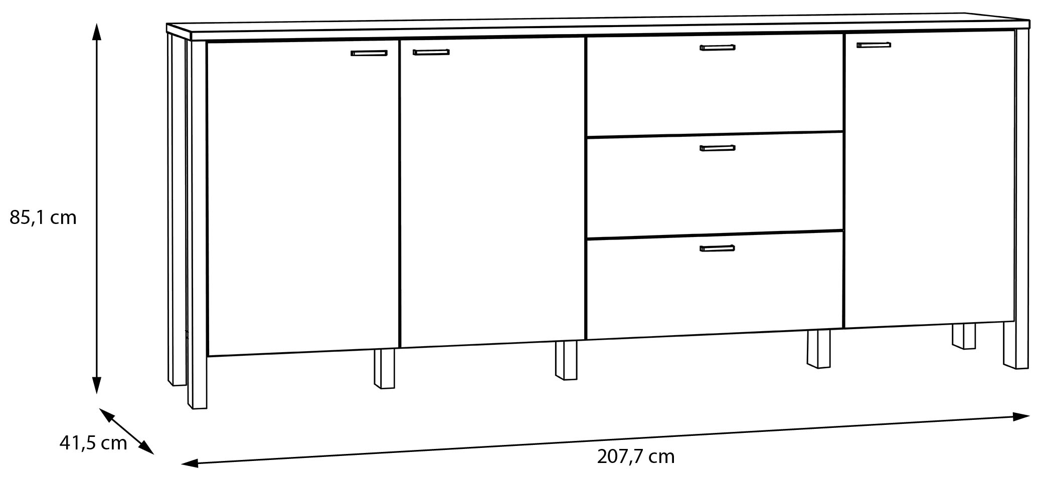 FORTE Sideboard »Saitama«