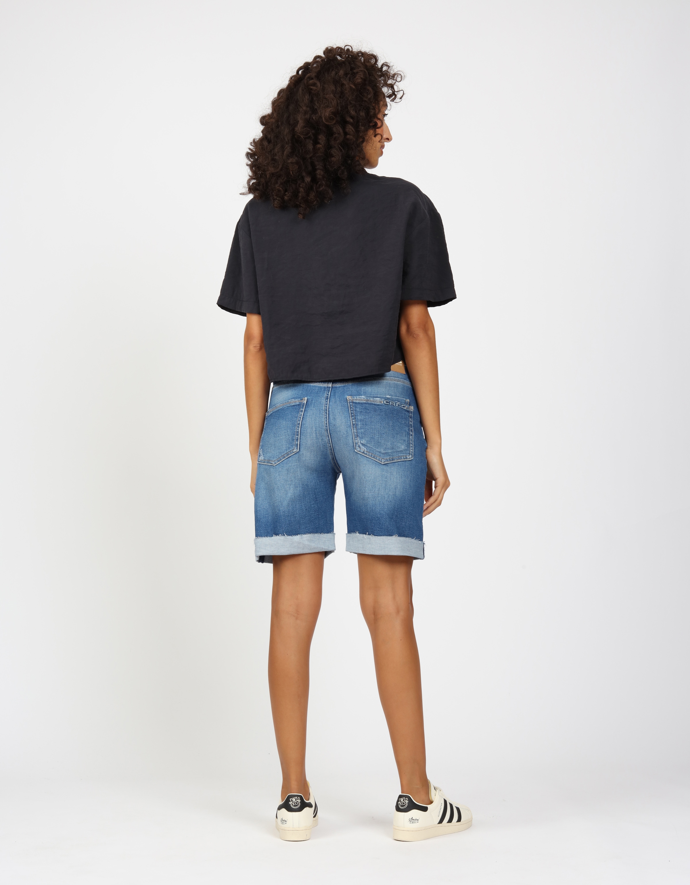 GANG Jeansbermudas »94IDA BERMUDA«, mit gekrempeltem Saum