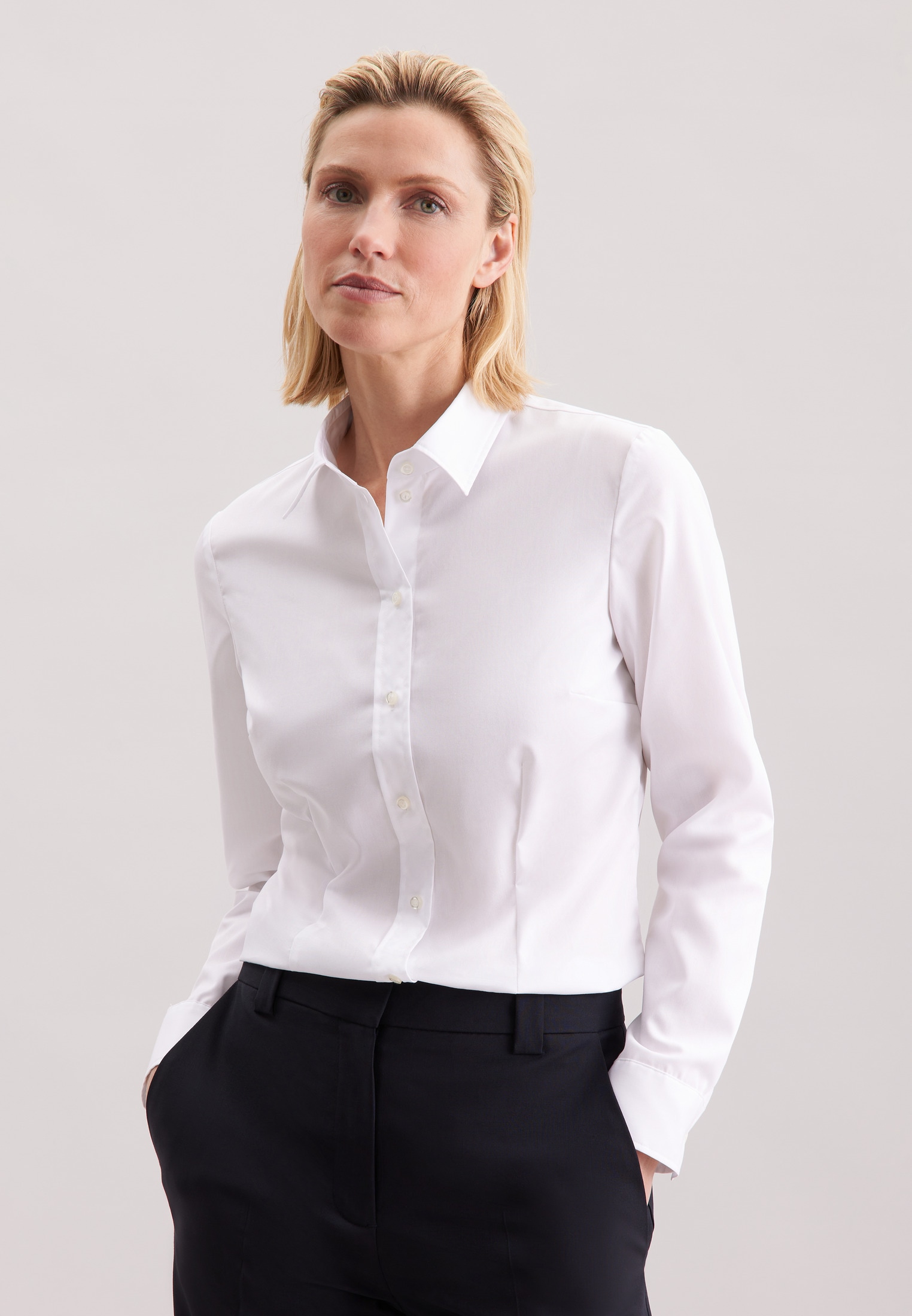 seidensticker Hemdbluse, Uni günstig online kaufen