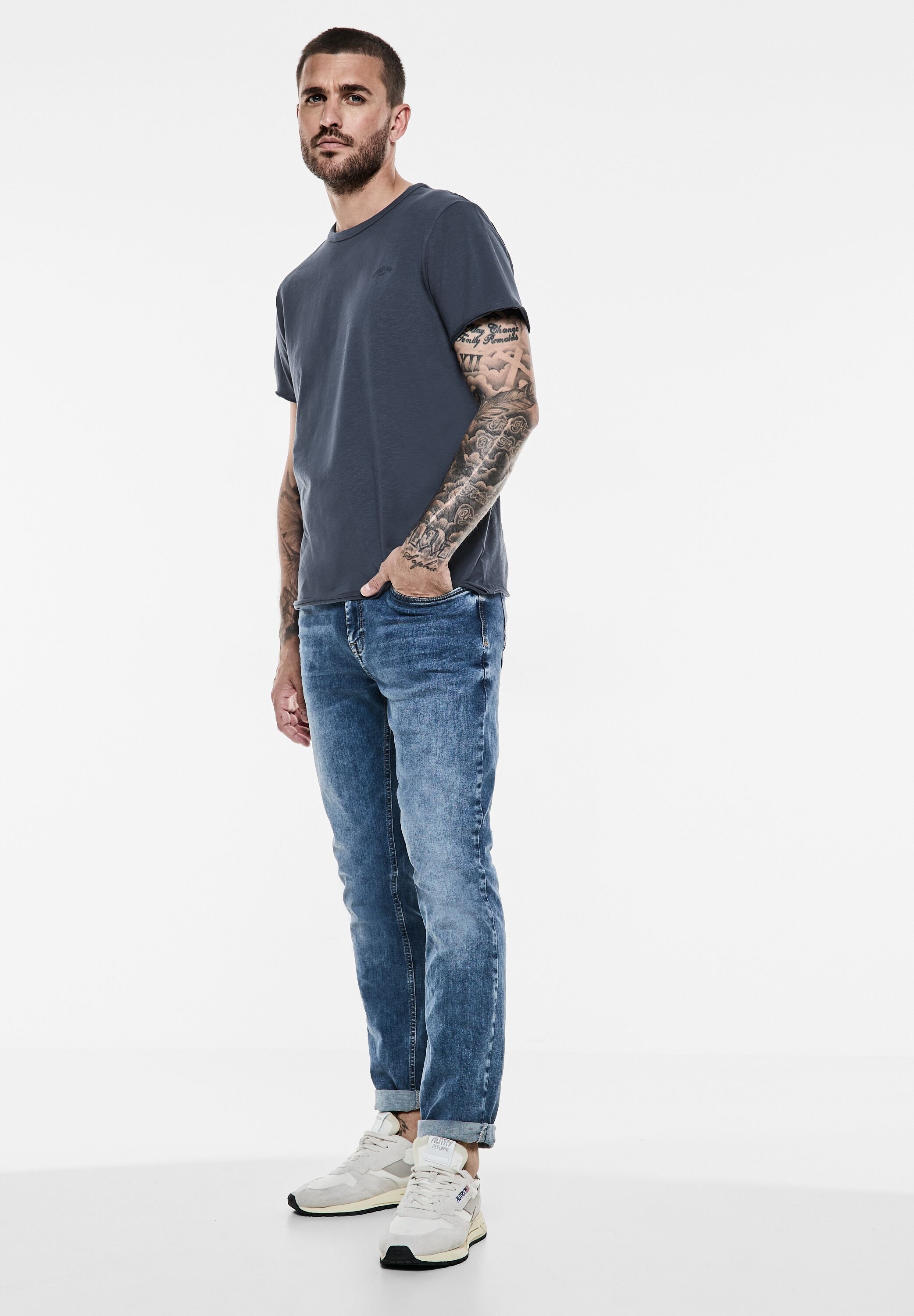 STREET ONE MEN T-Shirt, aus reiner Baumwolle