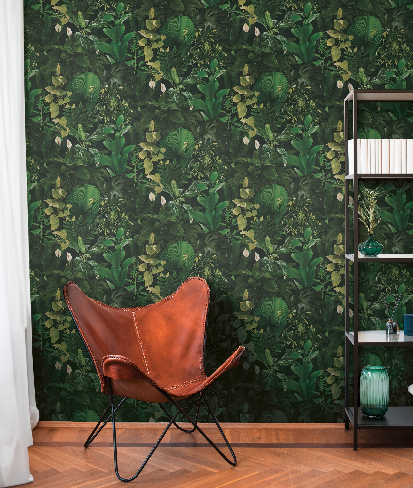 A.S. Création Vliestapete "PintWalls Ii Dschungel-Tapete Mustertapete Pflanzen Natur" Matt Strukturiert Vliestapete Floral Für Schlafzimmer Küche