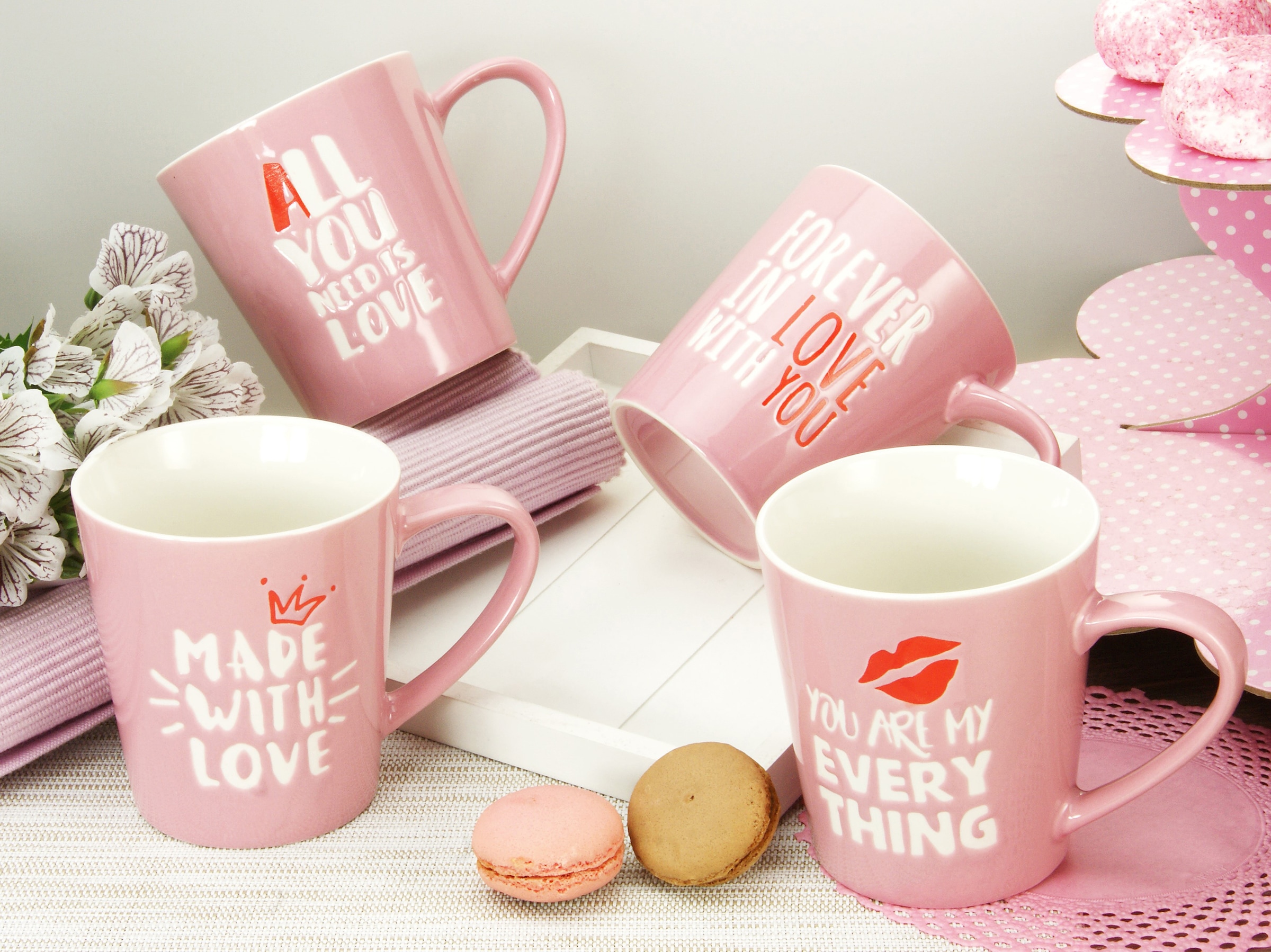 CreaTable Becher Collection«, kaufen mit »Kaffeebecher Love Liebeserklärung, BAUR tlg.), (Set, 4-teilig 4 | Tassen Set