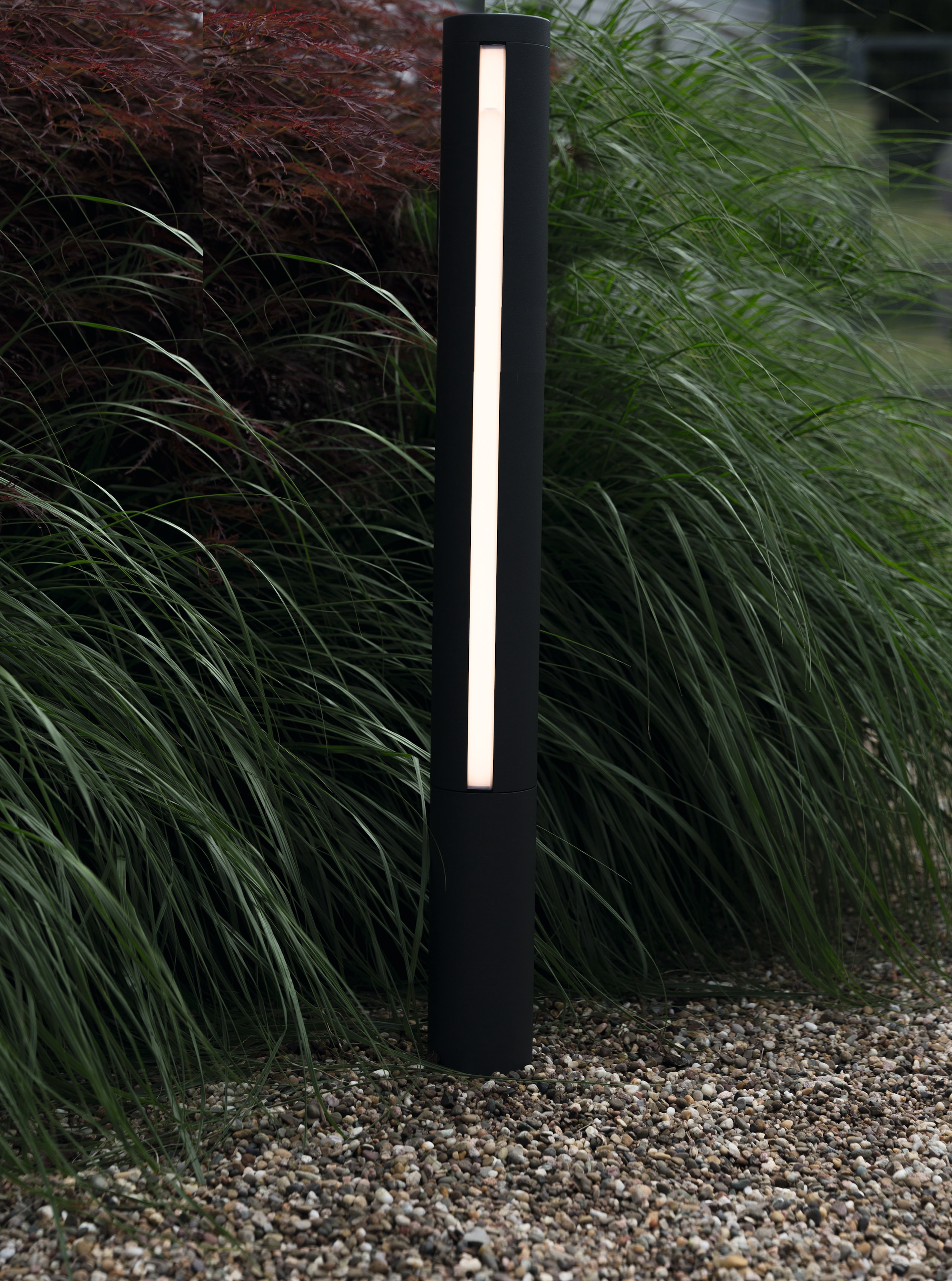 HEITRONIC LED BAUR Poller-Außenlampe,schlankes kaufen »Lilia«, flammig-flammig, Lichtaustritten Sockelleuchte 1 | Gehäuse+großflächigen