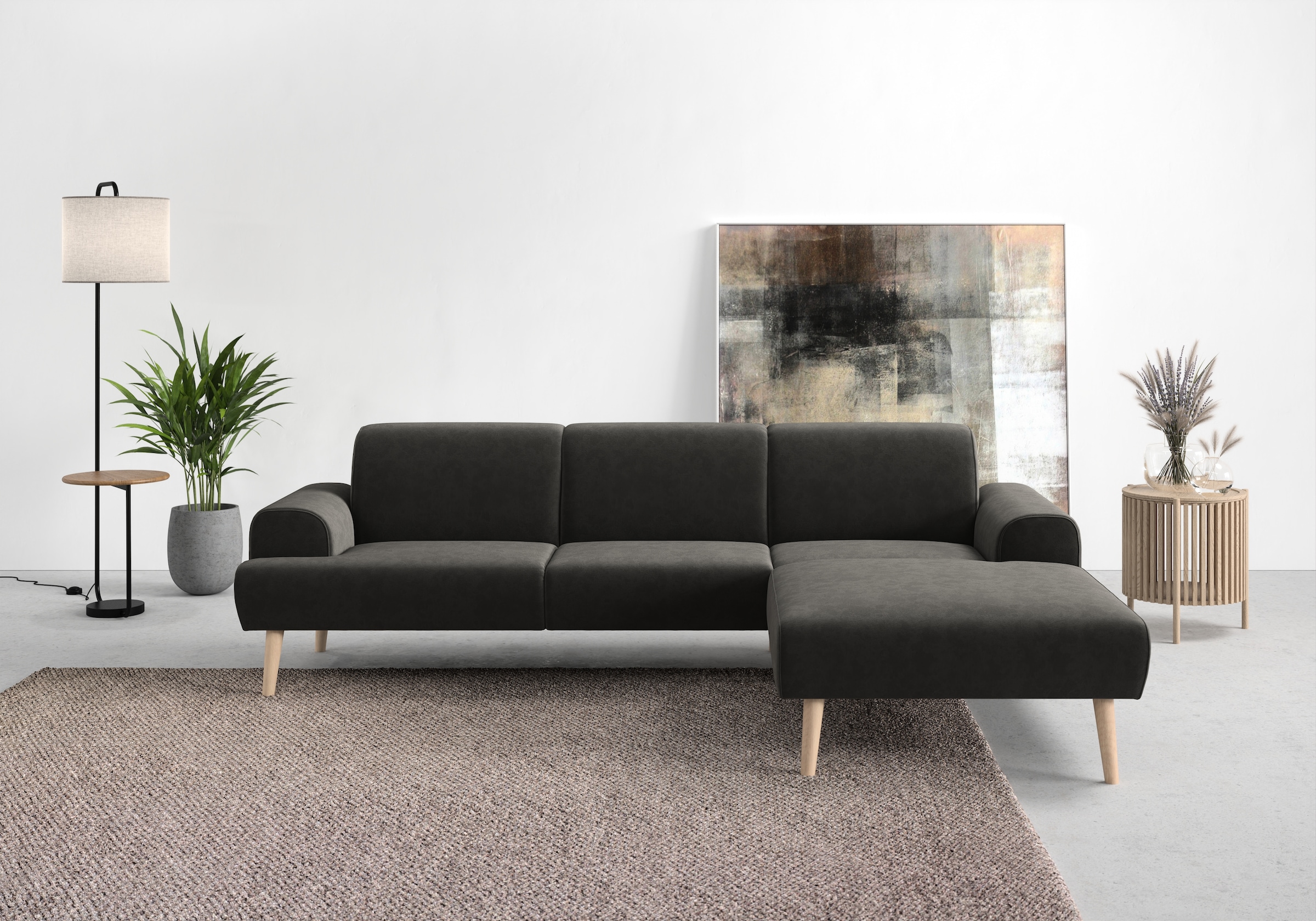 andas Ecksofa "Swift Scandic Design, Federkern für hohen Sitzkomfort, L-For günstig online kaufen