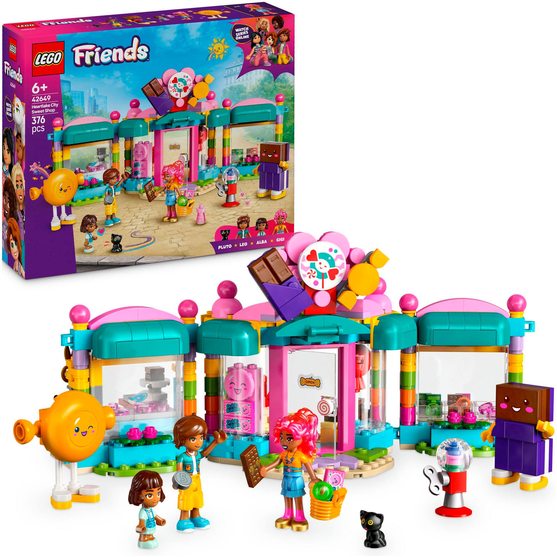 LEGO® Konstruktionsspielsteine »Heartlake City Süßwarenladen (42649), LEGO Friends«, (376 St.), Made in Europe