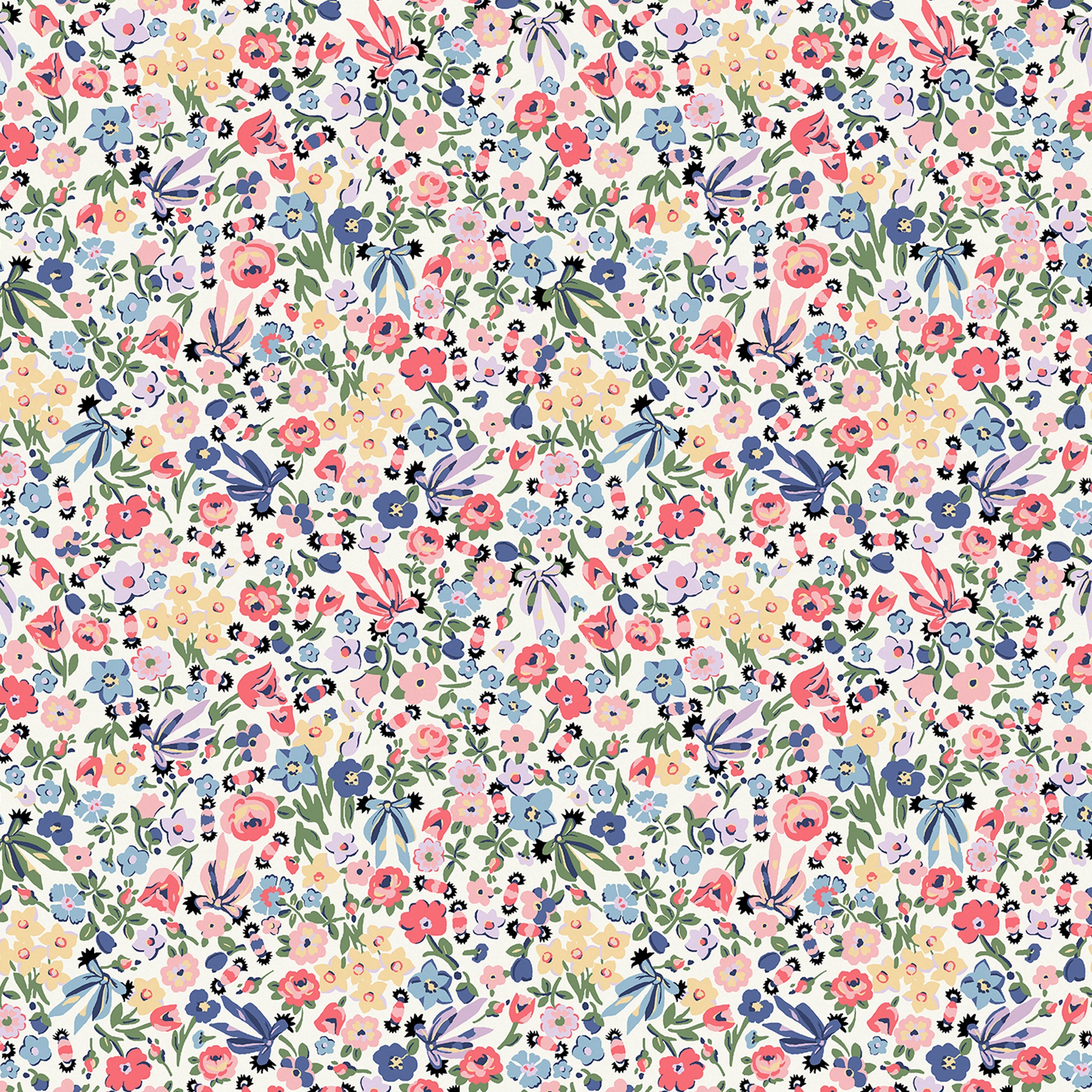 Cath Kidston Vliestapete »Harmony Ditsy Day« geblümt glatt 10mx52cm (ca. 5m2)