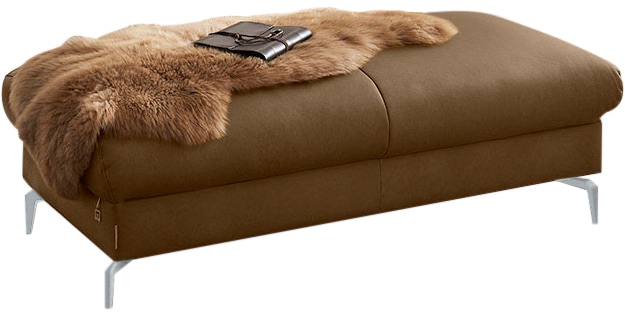 W.SCHILLIG Polsterhocker "piedroo, Designsofa mit tollem Sitzkomfort, bequem, L-Form" Füße in Silber matt
