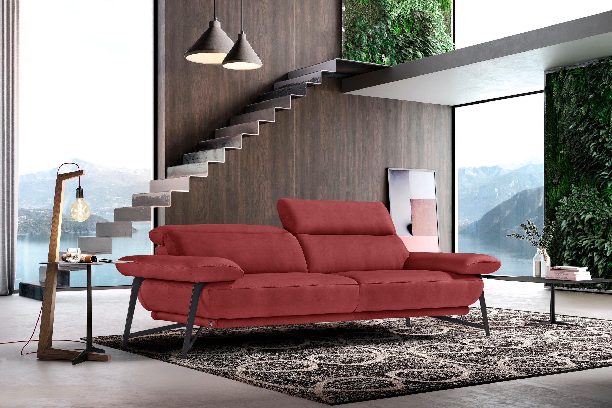 Egoitaliano Sofa "Anais, Design mit hohem Sitzkomfort, Fußfarbe schattengra günstig online kaufen