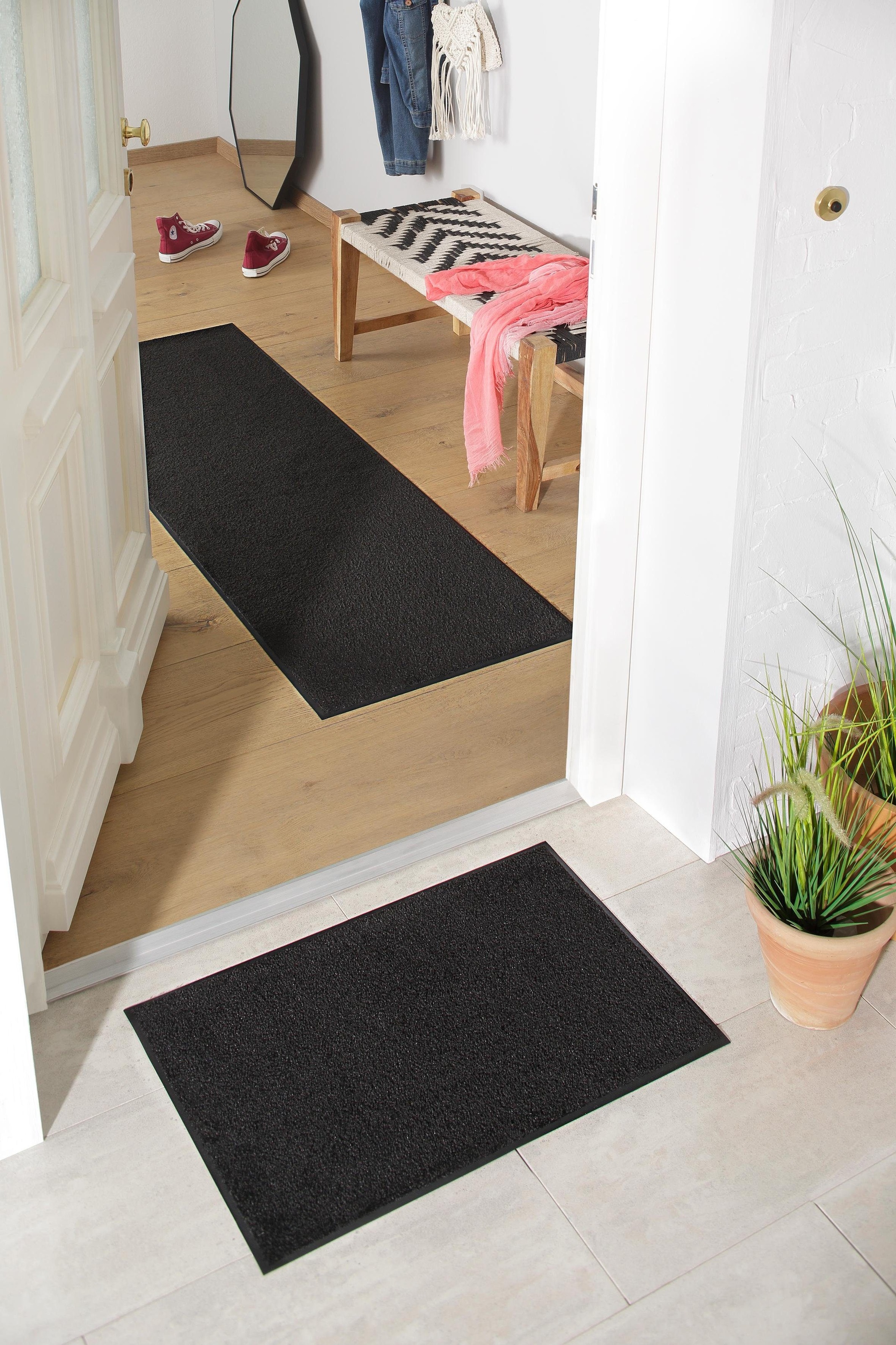 my home Fußmatte "Lavea" rechteckig 9 mm Höhe Schmutzfangmatte, Uni-Farben, günstig online kaufen