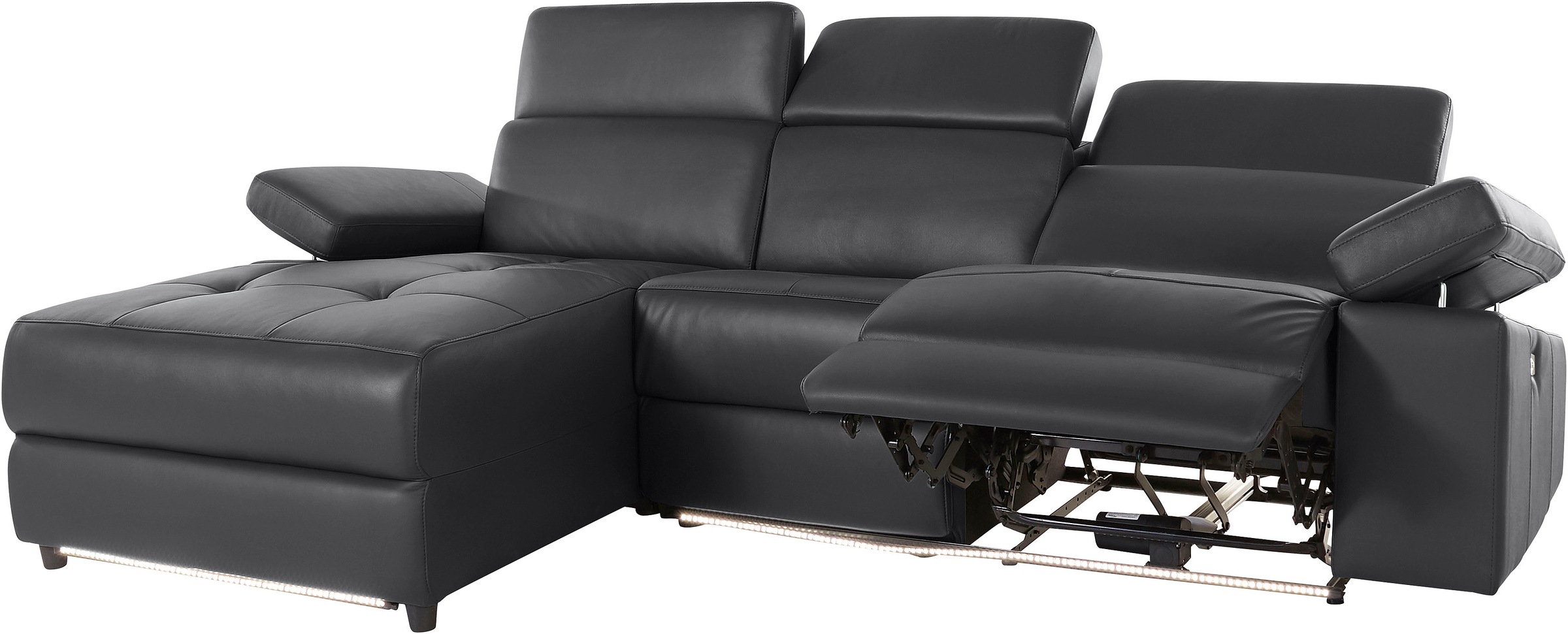 Places of Style Ecksofa »Kilado, L-Form,«, mit Relaxfunktion, verstellbarer Armlehne, Kopfteilverstellung
