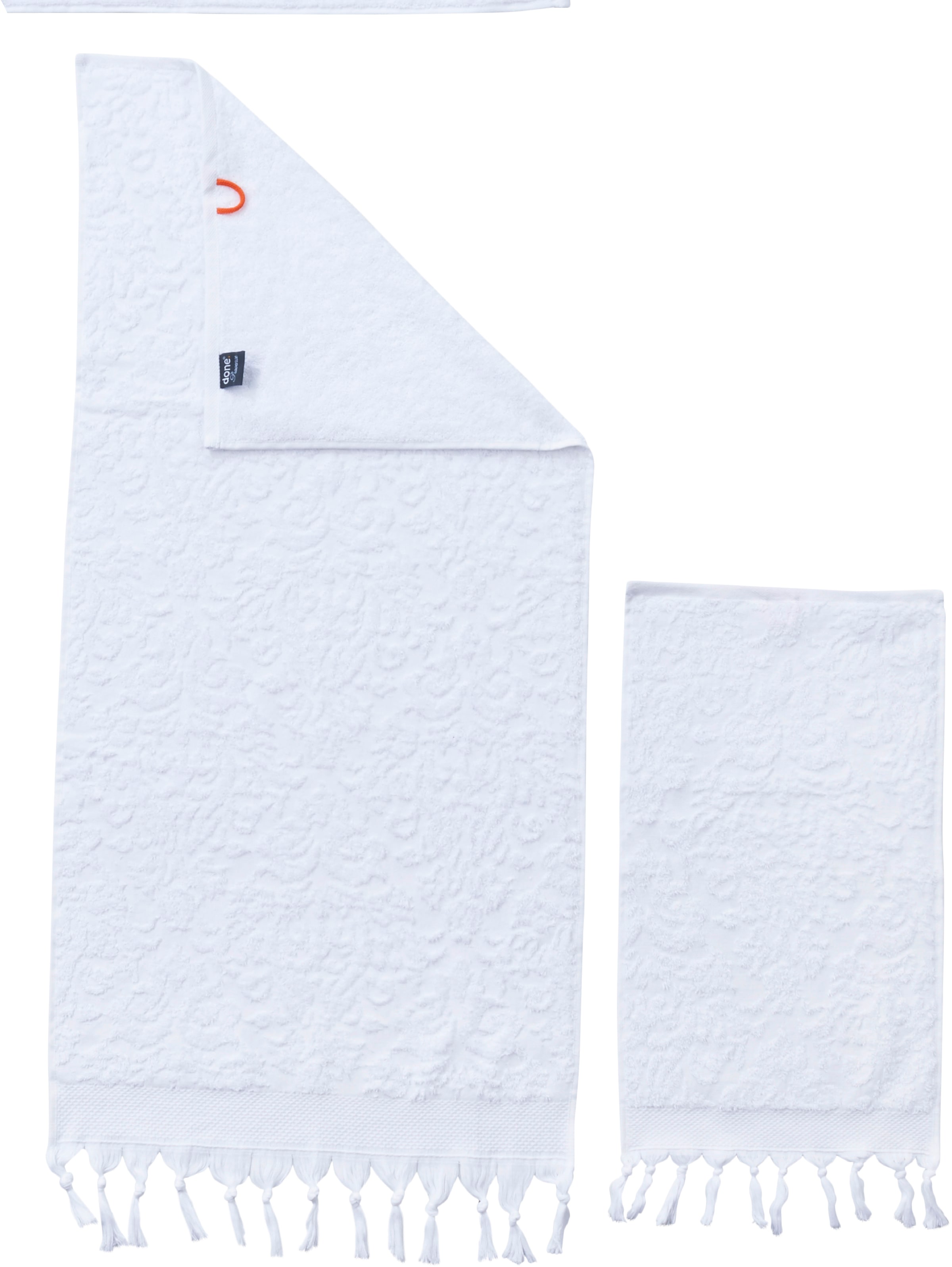 done.® Handtuch Set »Provence Ornaments 2 Gästetücher (30x50 cm), 2 Handtücher (50x100 cm)«, (Set, 4 St., 2 Gästetücher (30x50 cm)-2 Handtücher (50x100 cm), Uni Farben, Ornamente, in verschiedenen Set Varianten erhältlich