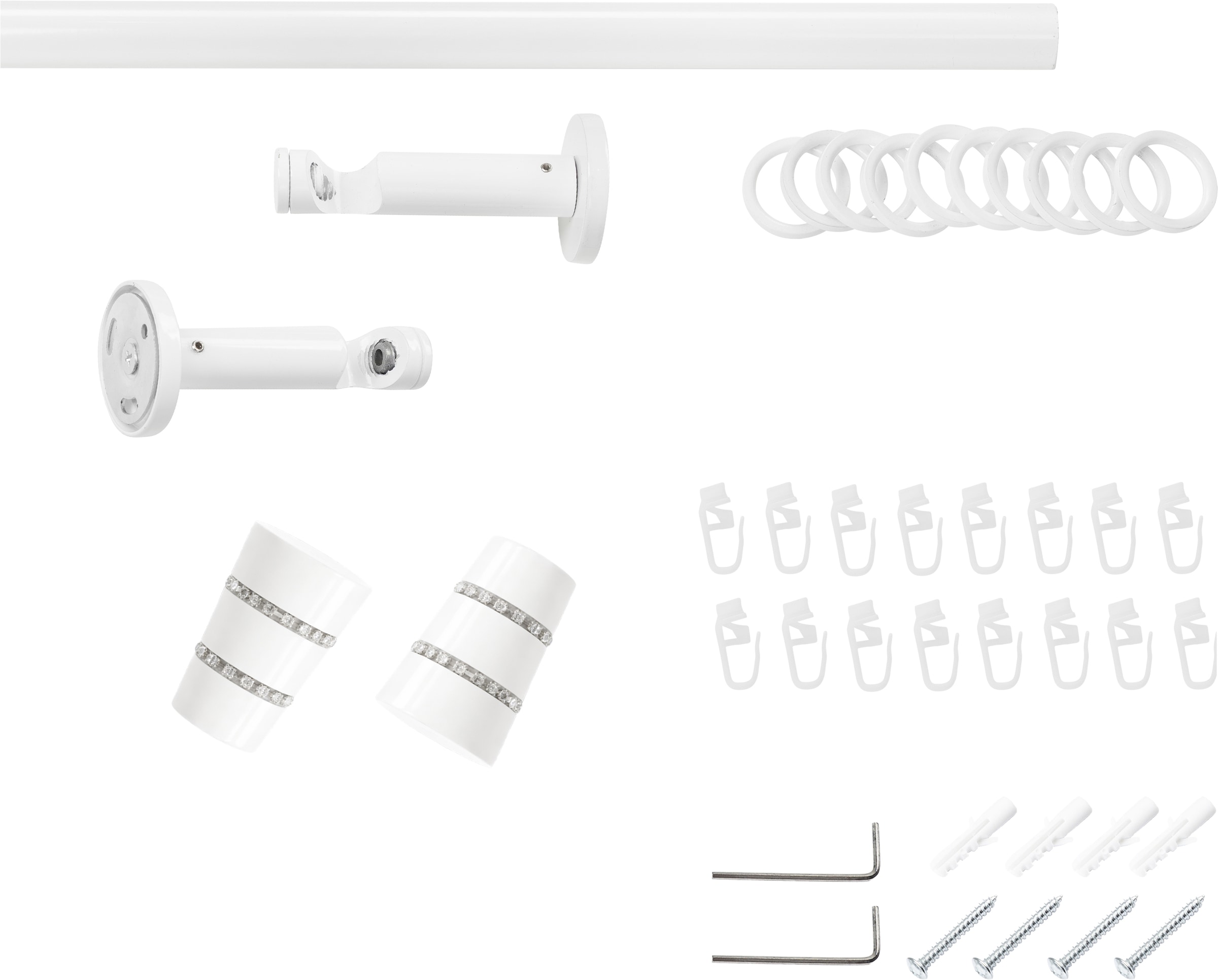 SN DECO GROUP »Gardinenstange Rennes Ø 19 mm, 1-läufig, Fixmaß, verschraubt« Ø 19 mm Fixmaß;kürzbar