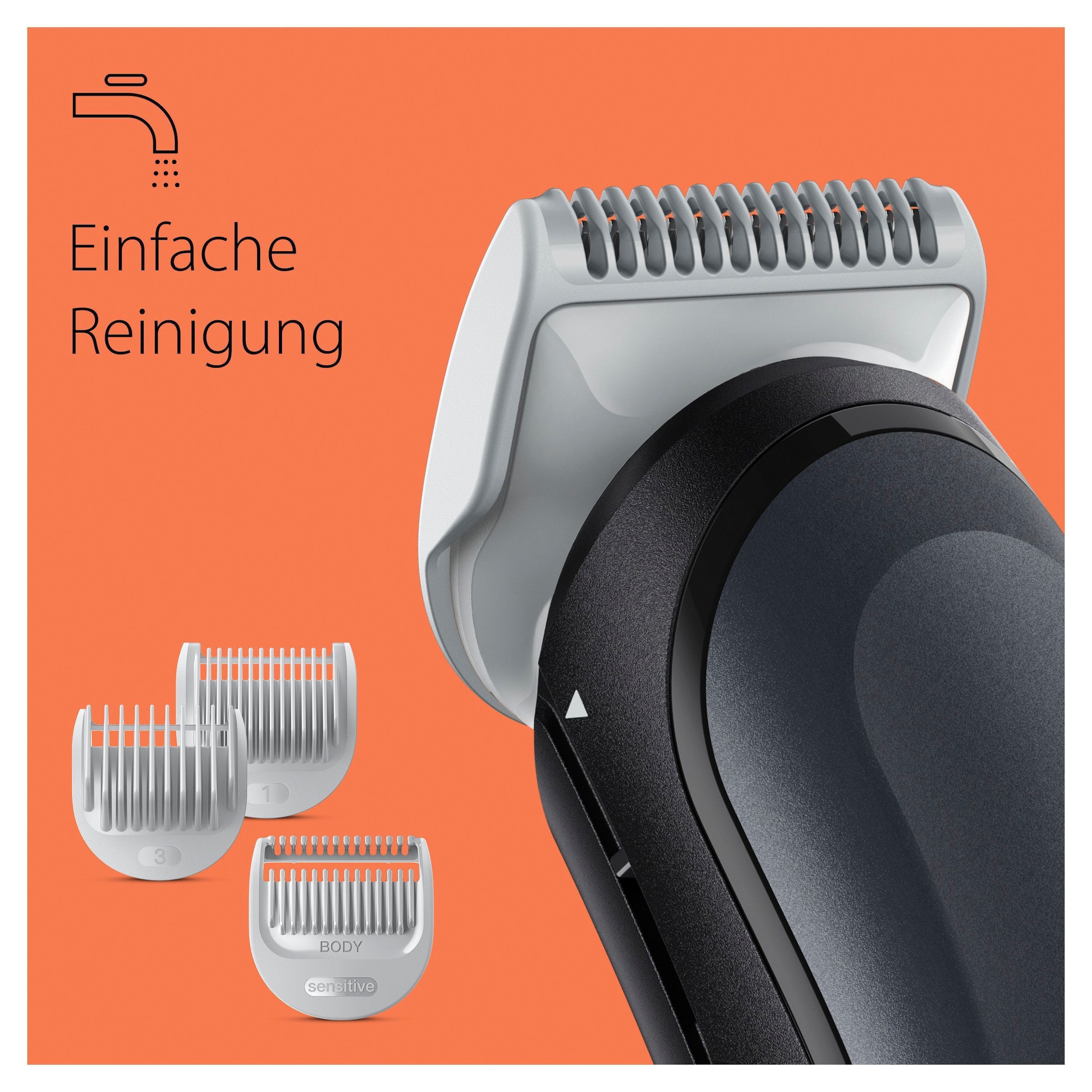 Braun Haarschneider »Bodygroomer BG3340«, 3 Aufsätze, SkinShield-Technologie, Abwaschbar