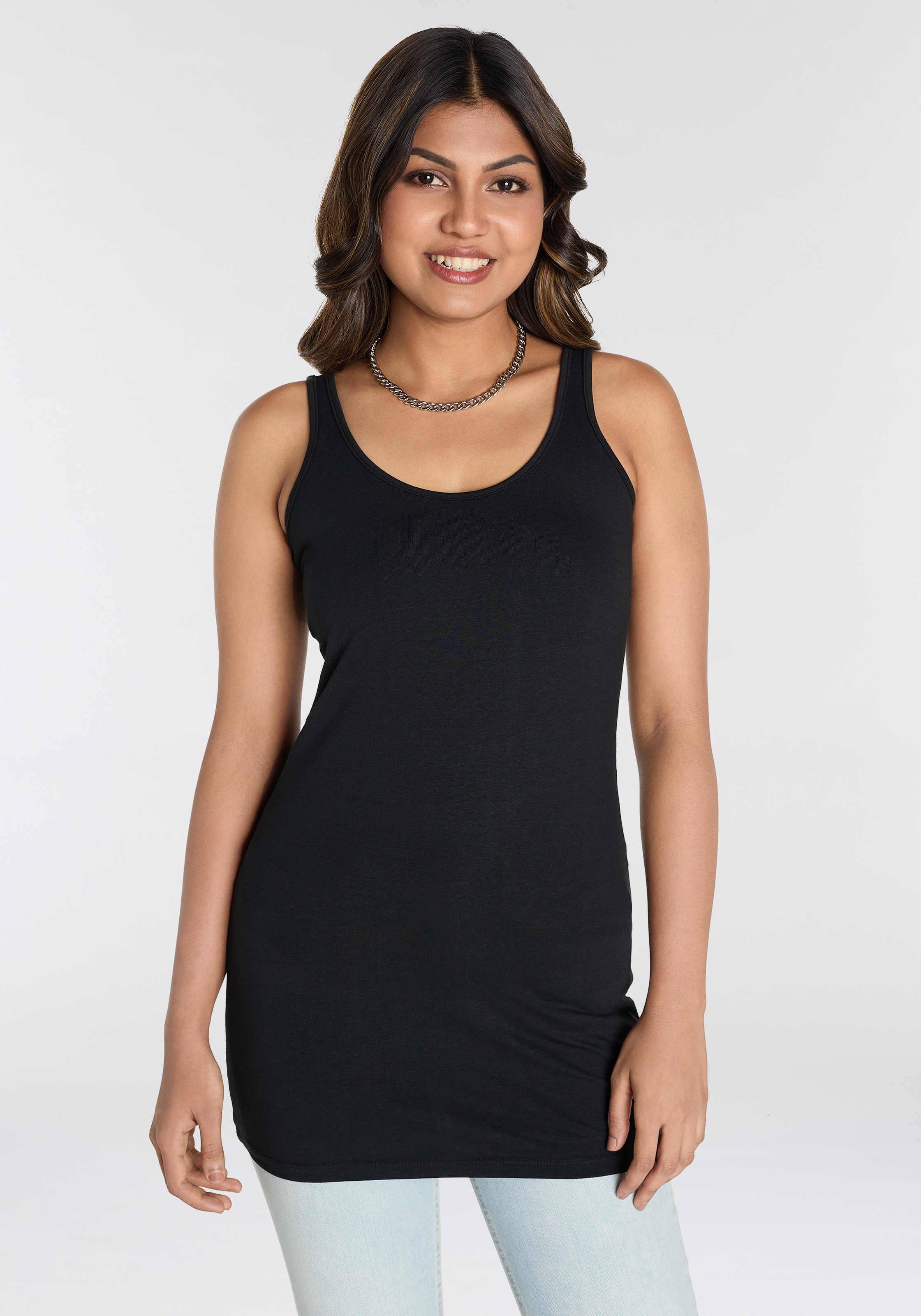 Laura Scott Longtop, (2-er Pack), mit Stretchanteil günstig online kaufen