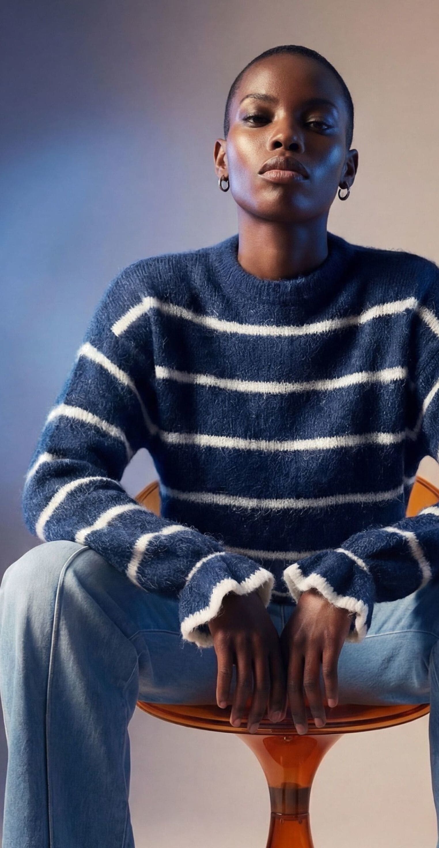 Zero Strickpullover »Damen gestreift mit Wolle« 1 tlg. weiteres Detail