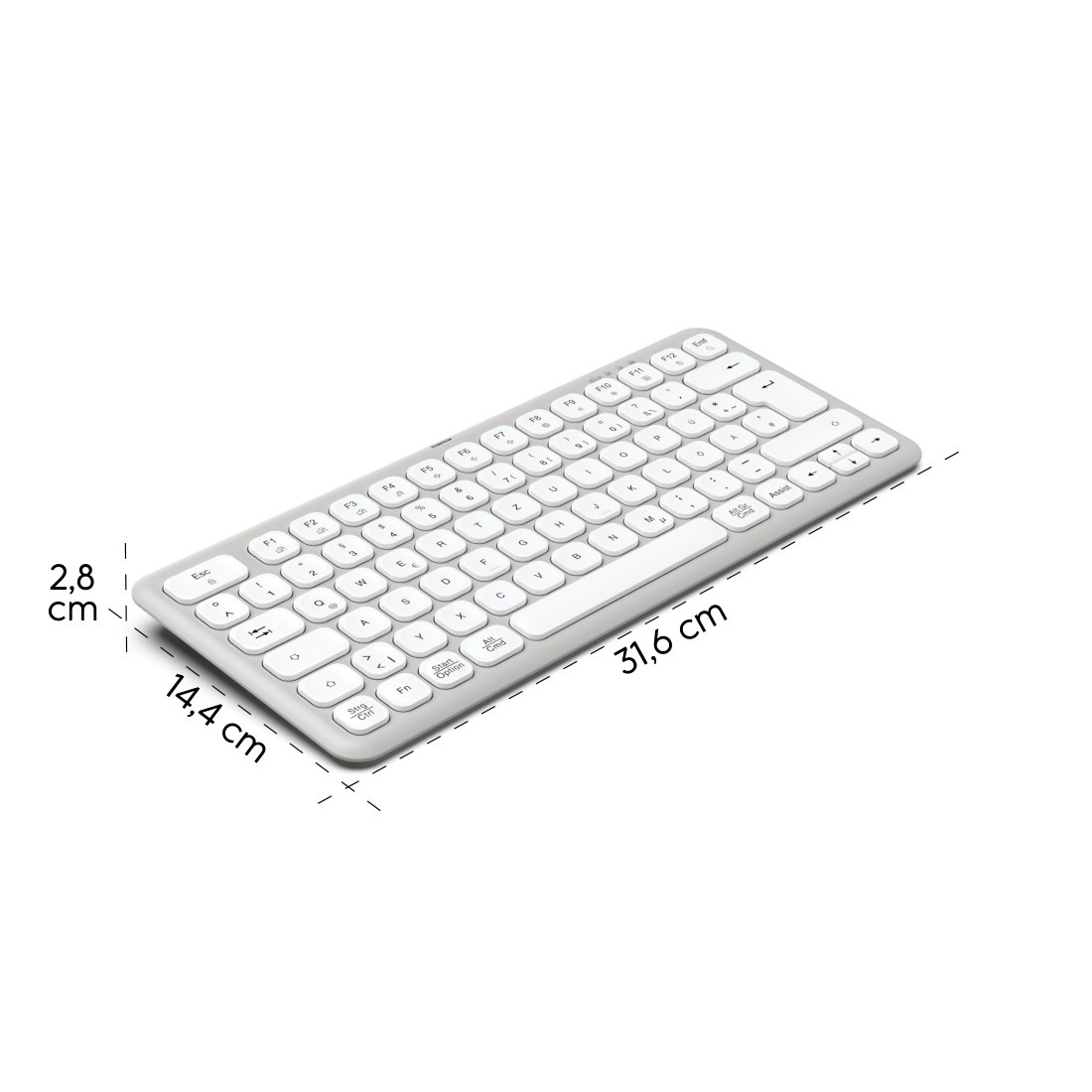 Hama Tastatur »Tastatur WK-500 (kabellos, QUERTZ, Multi-Device, klein)«