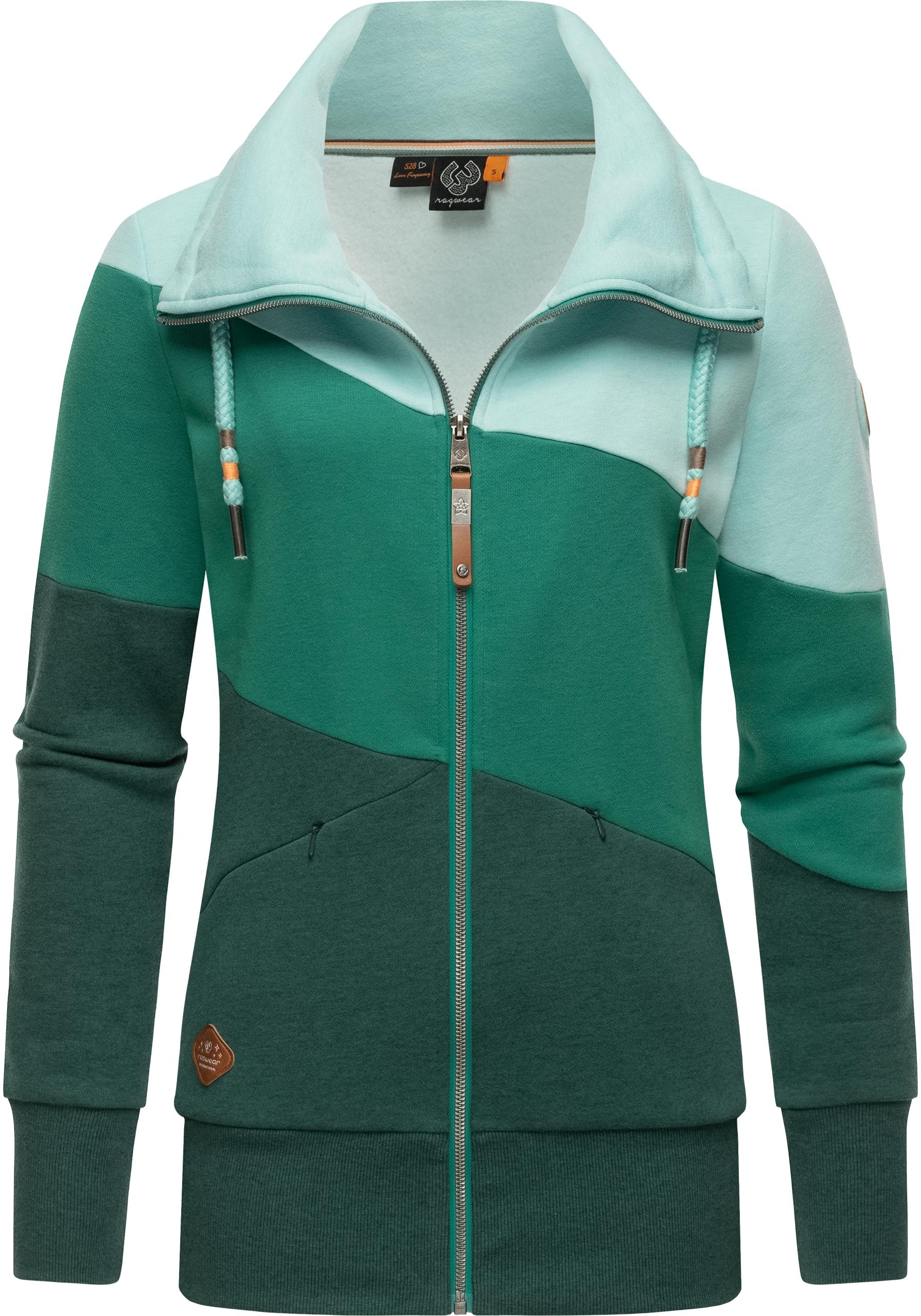 Sweatjacke »Rumika Zip«, sportliche Damen Zip-Jacke mit coolem Muster