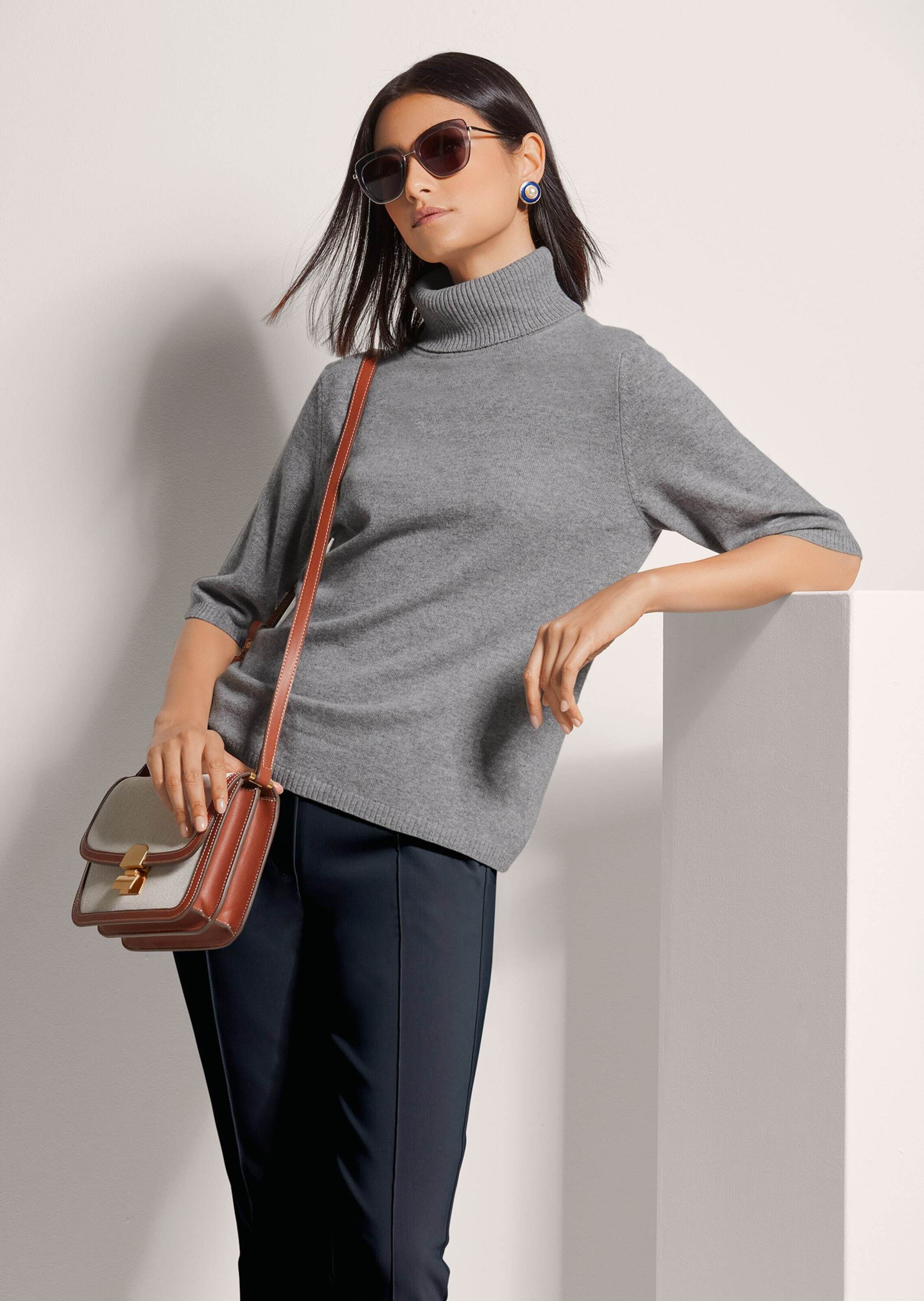 MADELEINE Longpullover »Pullover Kaschmirpullover mit Rollkragen«