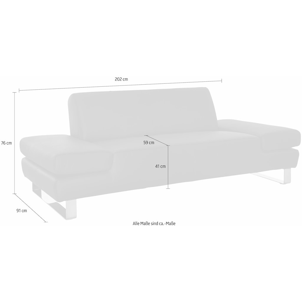 W.SCHILLIG 2-Sitzer »taboo«, mit Normaltiefe, inklusive Armlehnenverstellung