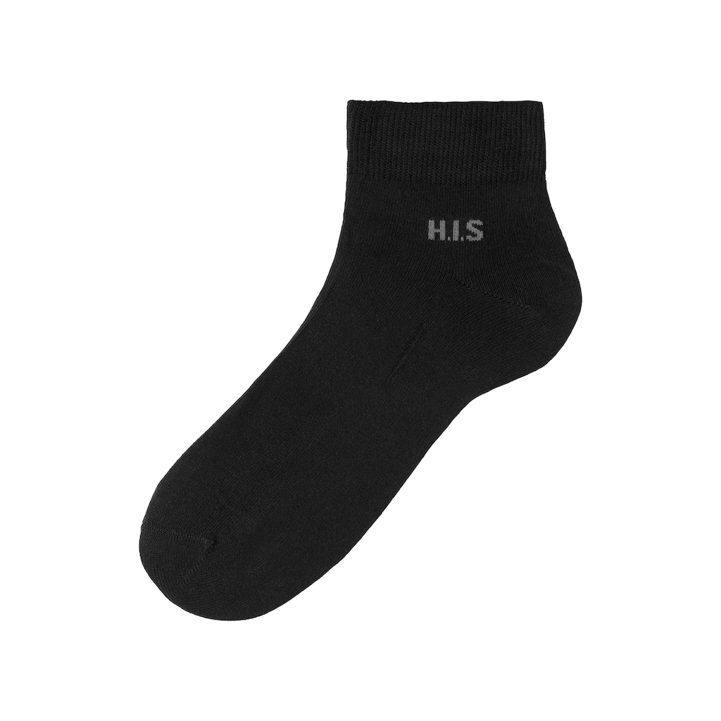 H.I.S Kurzsocken, (Packung, 10 Paar), mit farbigem Innenbund