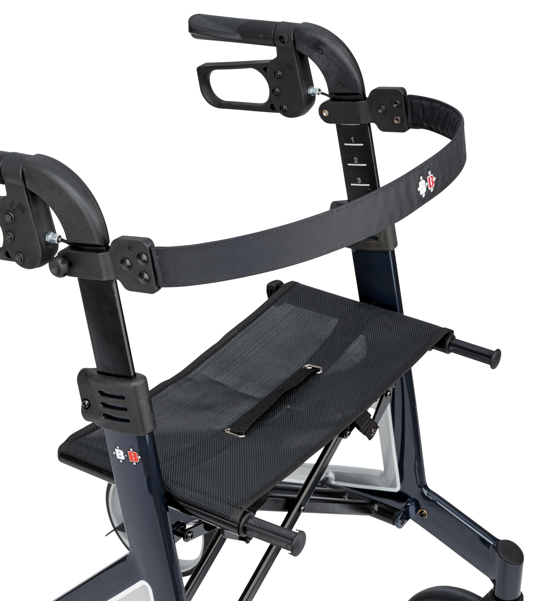 Bischoff & Bischoff Rollator »Alevo Alu Rollator«, faltbar - für drinnen und draußen, mit stabilem Sitz, Sitzhöhe 51 cm