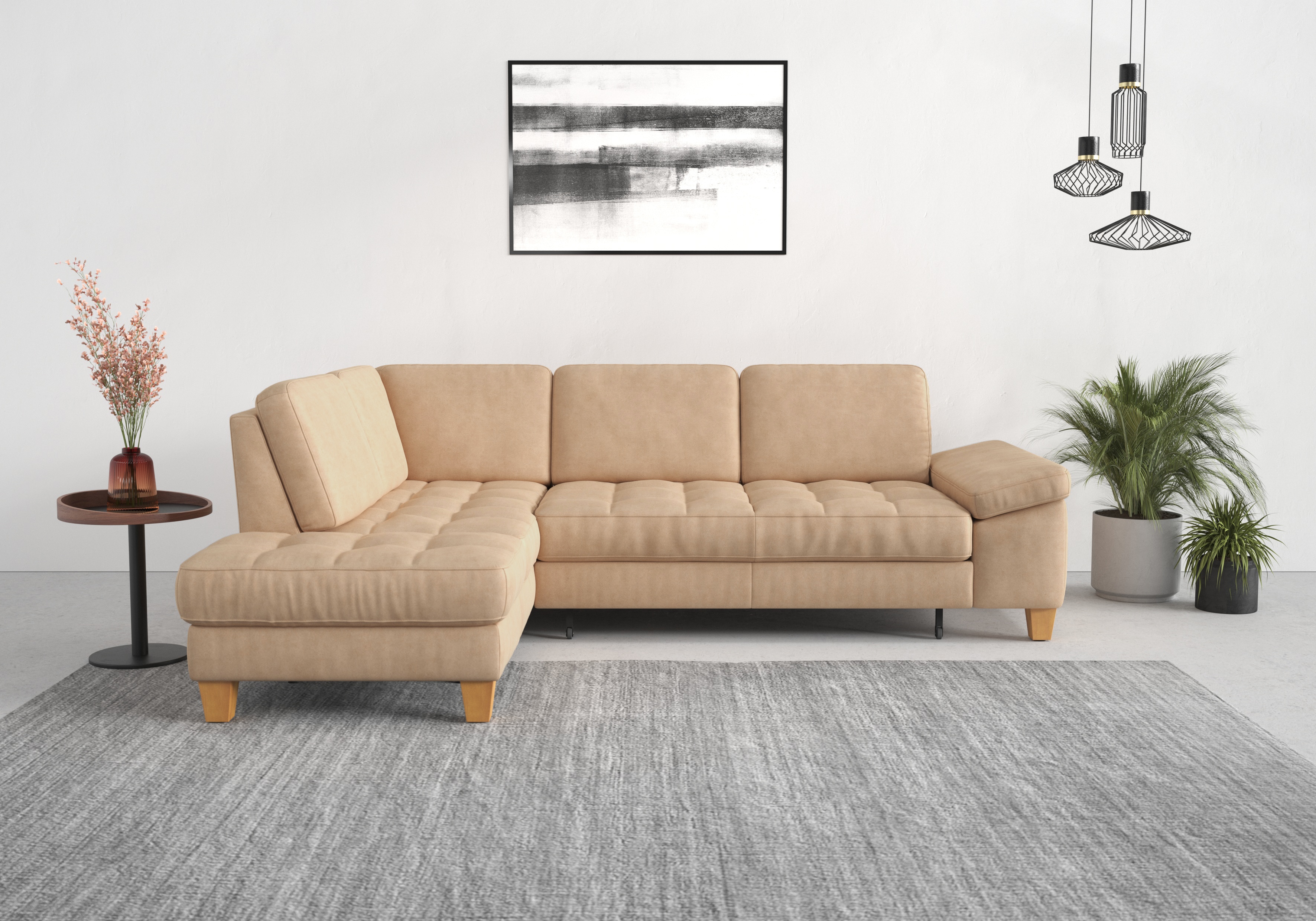 sit&more Ecksofa "Westham L-Form" mit Ottomane, mit oder ohne Schlaffunktion, Bettkasten, Verstellung