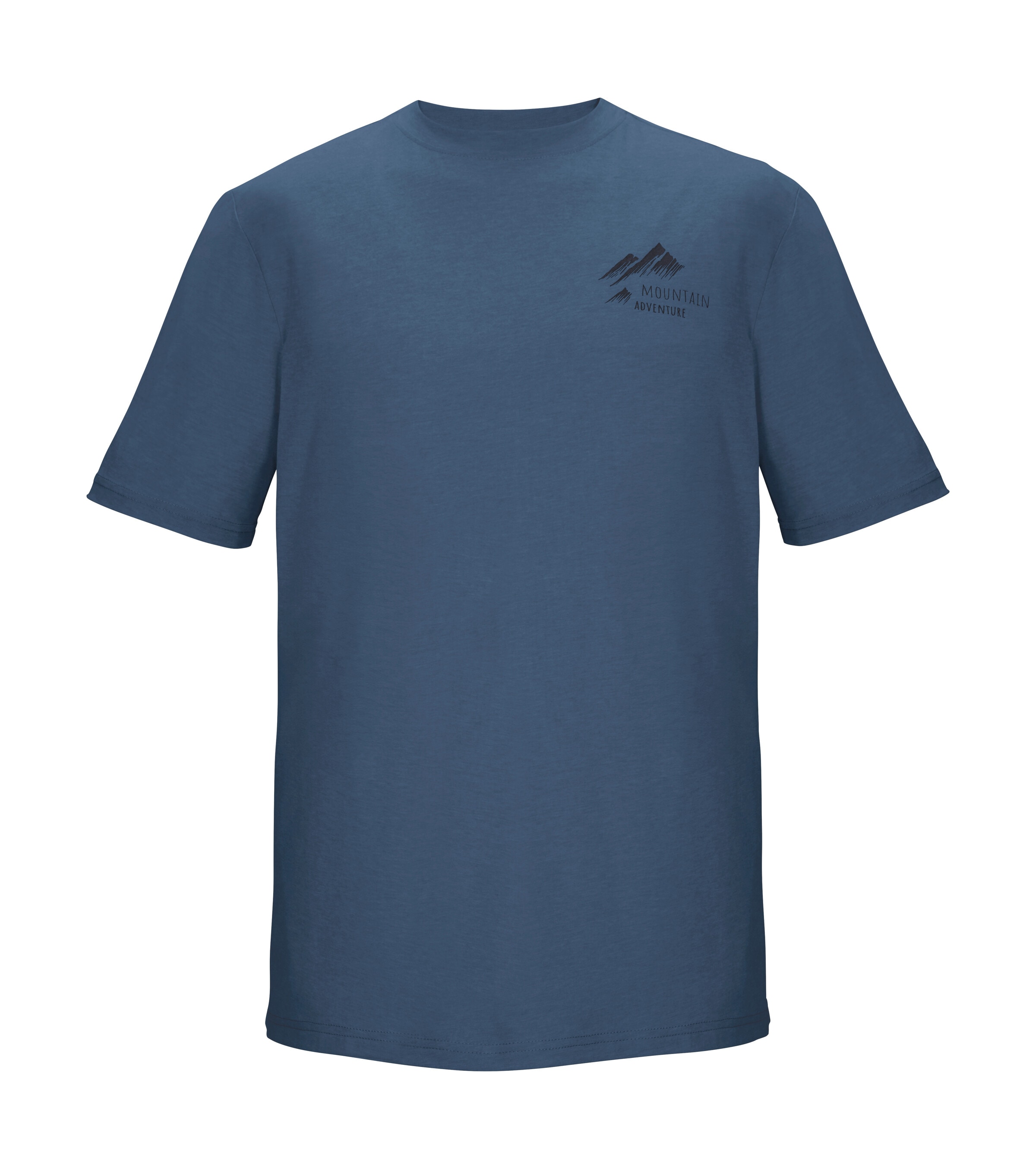 Killtec T-Shirt "KOS 51 MN TSHRT" Melange-Optik, grafischer Berg-Print, Com günstig online kaufen