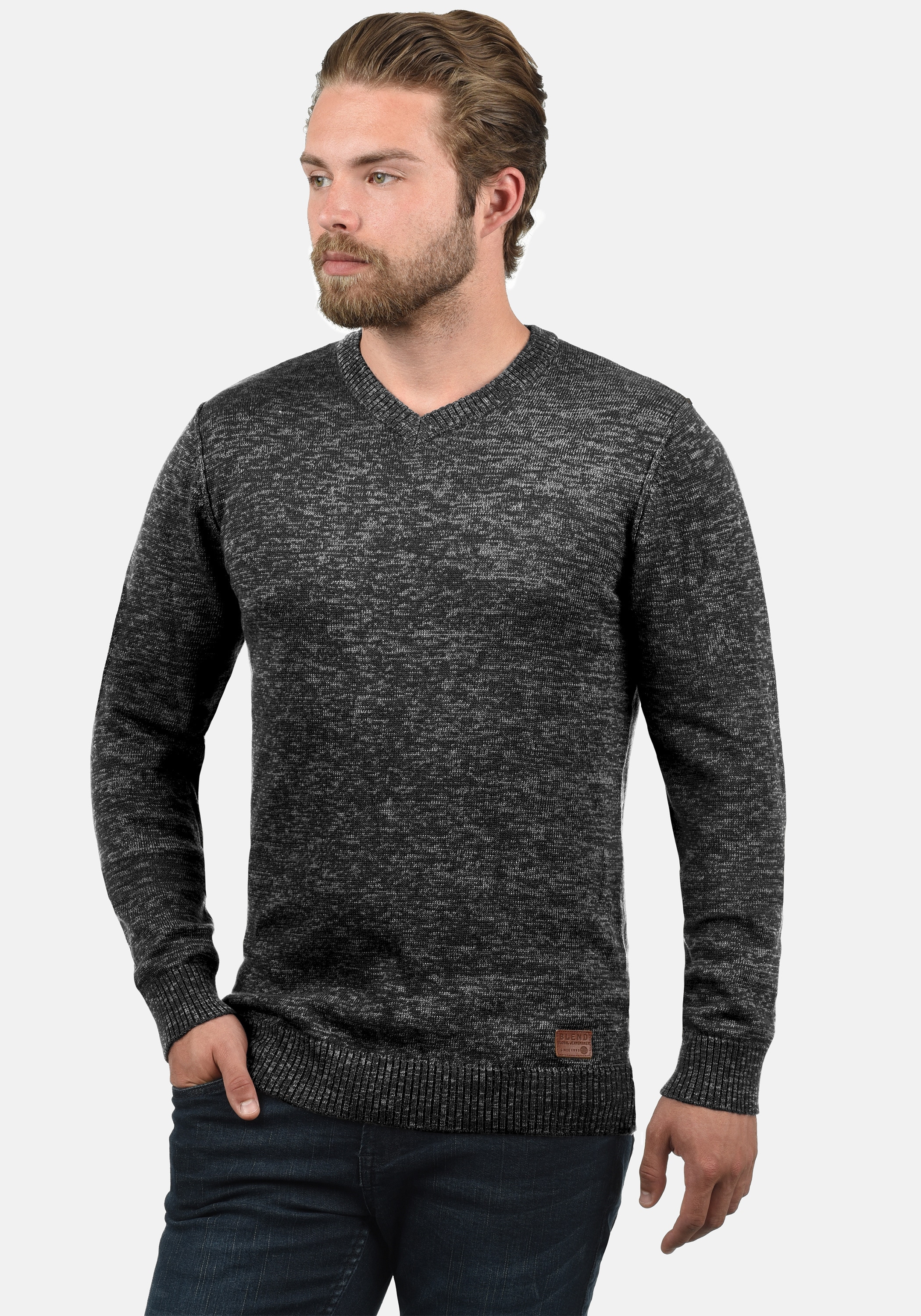 Blend Strickpullover "BHDansel" Feinstrickpullover mit V-Ausschnitt günstig online kaufen