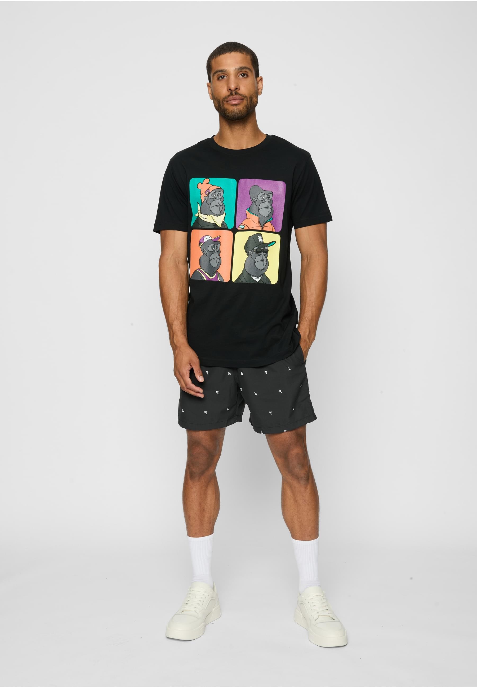 MisterTee T-Shirt »MisterTee Herren Bored Gorilla Multi Tee«, (1 tlg.)