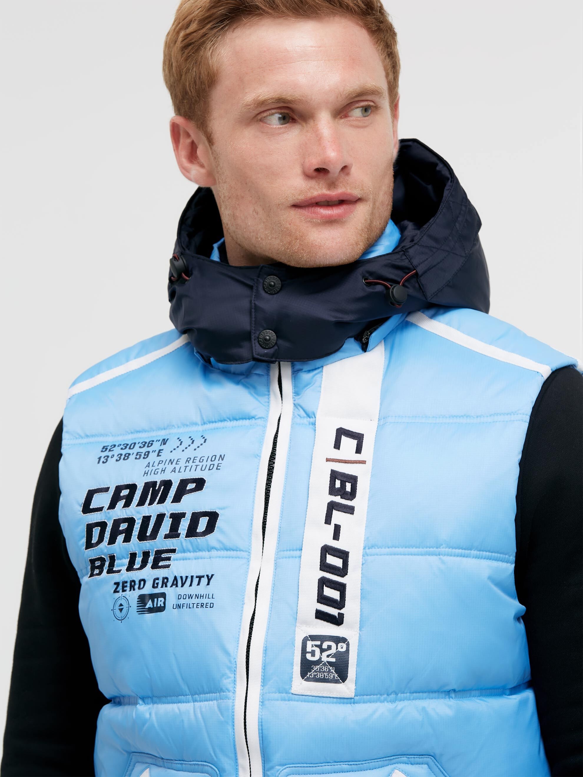 CAMP DAVID Steppweste mit Brusttasche