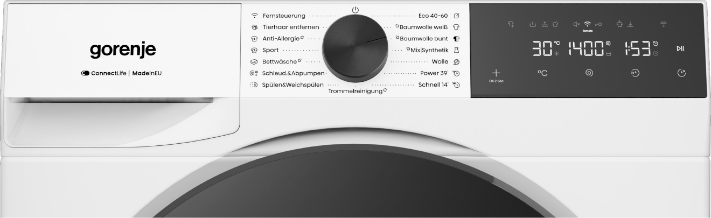 GORENJE Waschmaschine G400 »W5G494A1P1« 9 kg 1400 U/min selbstreinigende Waschmittelschublade, FastWash