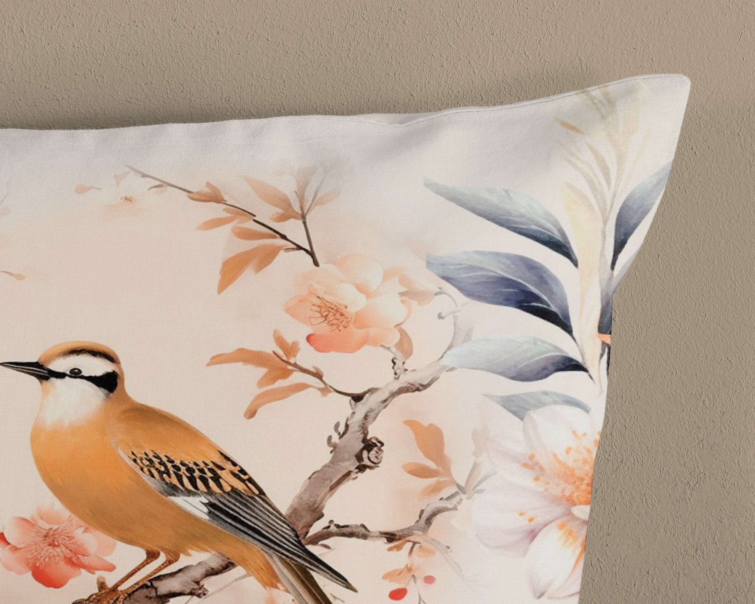 good morning Wendebettwäsche »Gloria«, Baumwolle, Renforcé, Reißverschluss, Wendeoptik, Blumen, Vogel, Natur