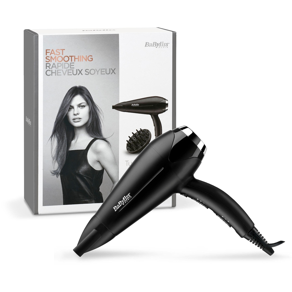 BaByliss Haartrockner »D572DE Turbo Smooth«, 2200 W, 2 Aufsätze