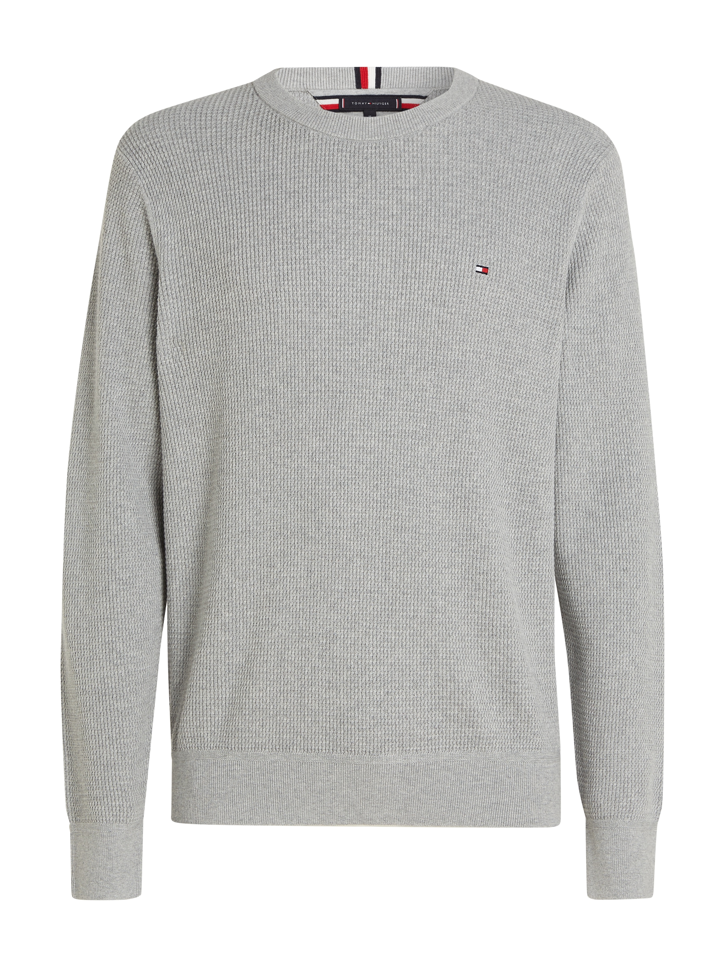 Tommy Hilfiger Rundhalspullover »REFINED STRUCTURE CREW NK«, mit feiner Struktur