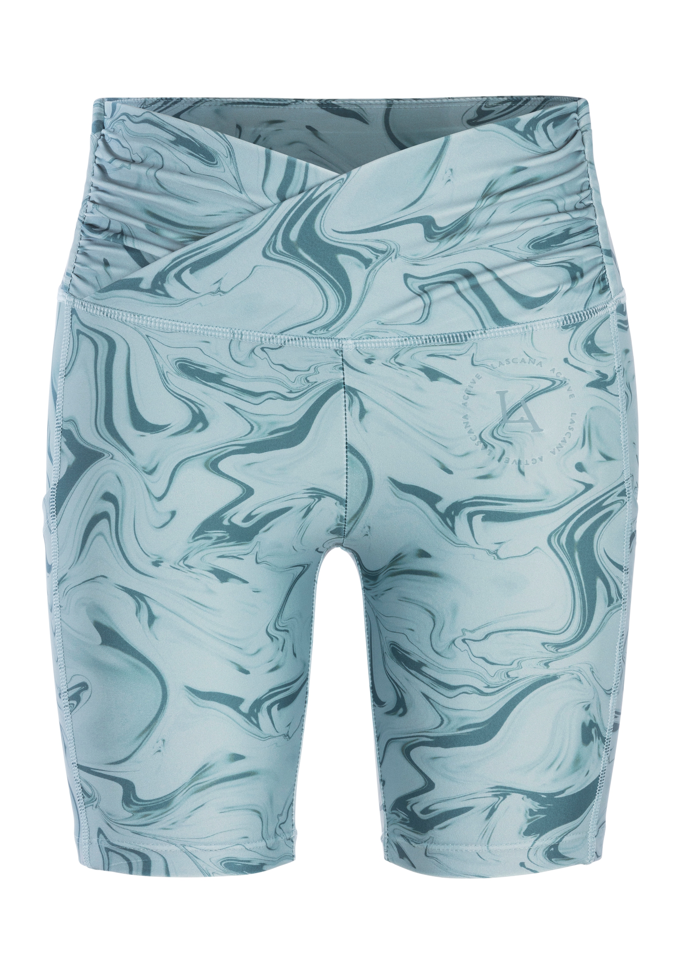 LASCANA ACTIVE Funktionshose, Sporthose mit Allover-Print und kleiner Reißverschlusstasche