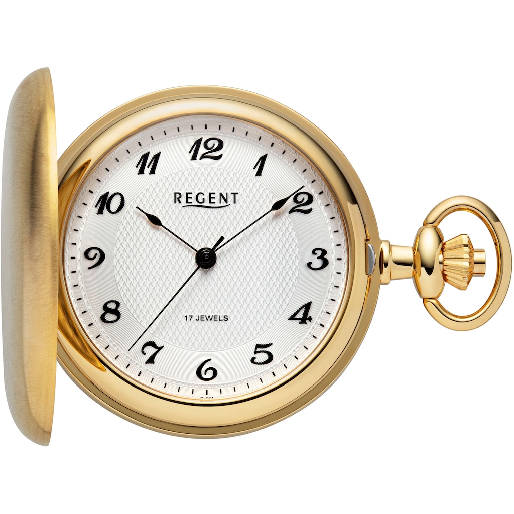 Regent Taschenuhr »P721-19443049«, (Set, 2 tlg., mit dazu passender Kette)