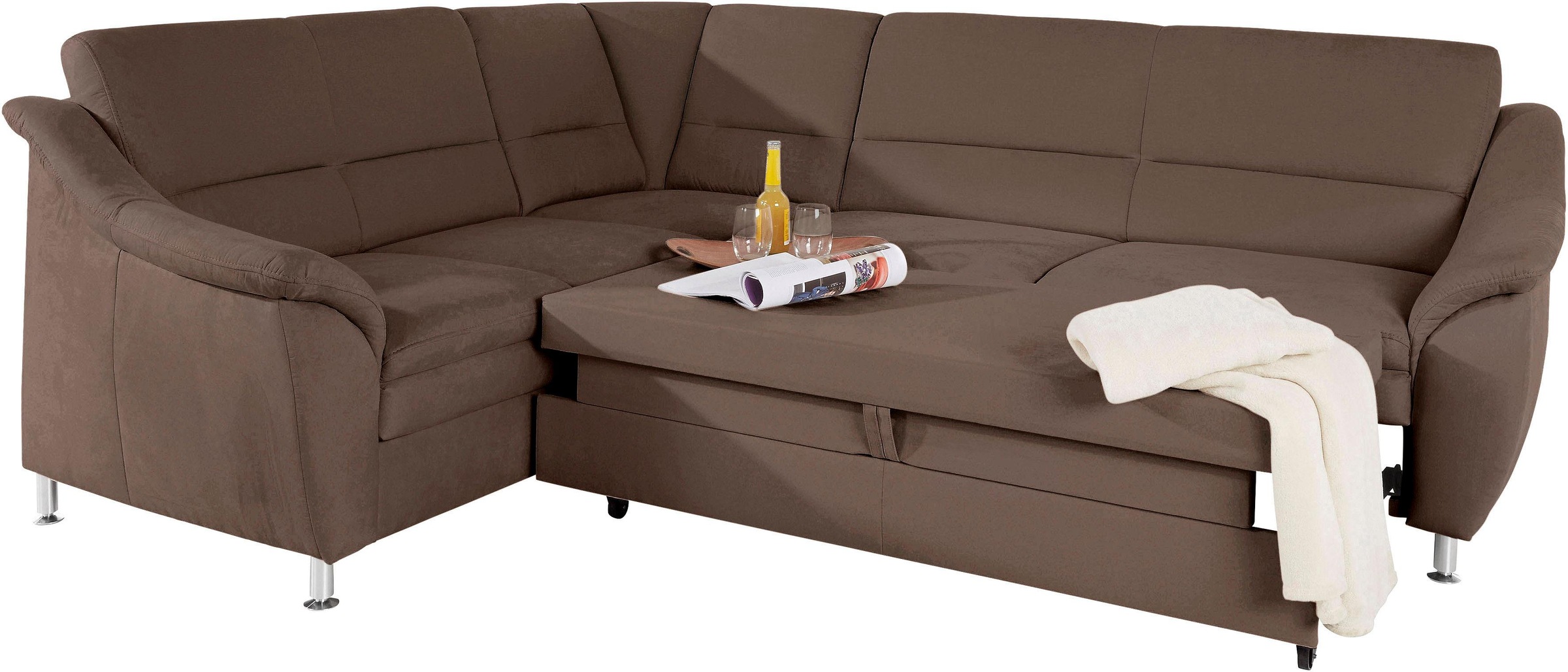 Thumbnail - PLACES OF STYLE Ecksofa "Cardoso L-Form" Federkern, wahlweise mit Bett, Schubkasten, teilweise Relaxfunktion