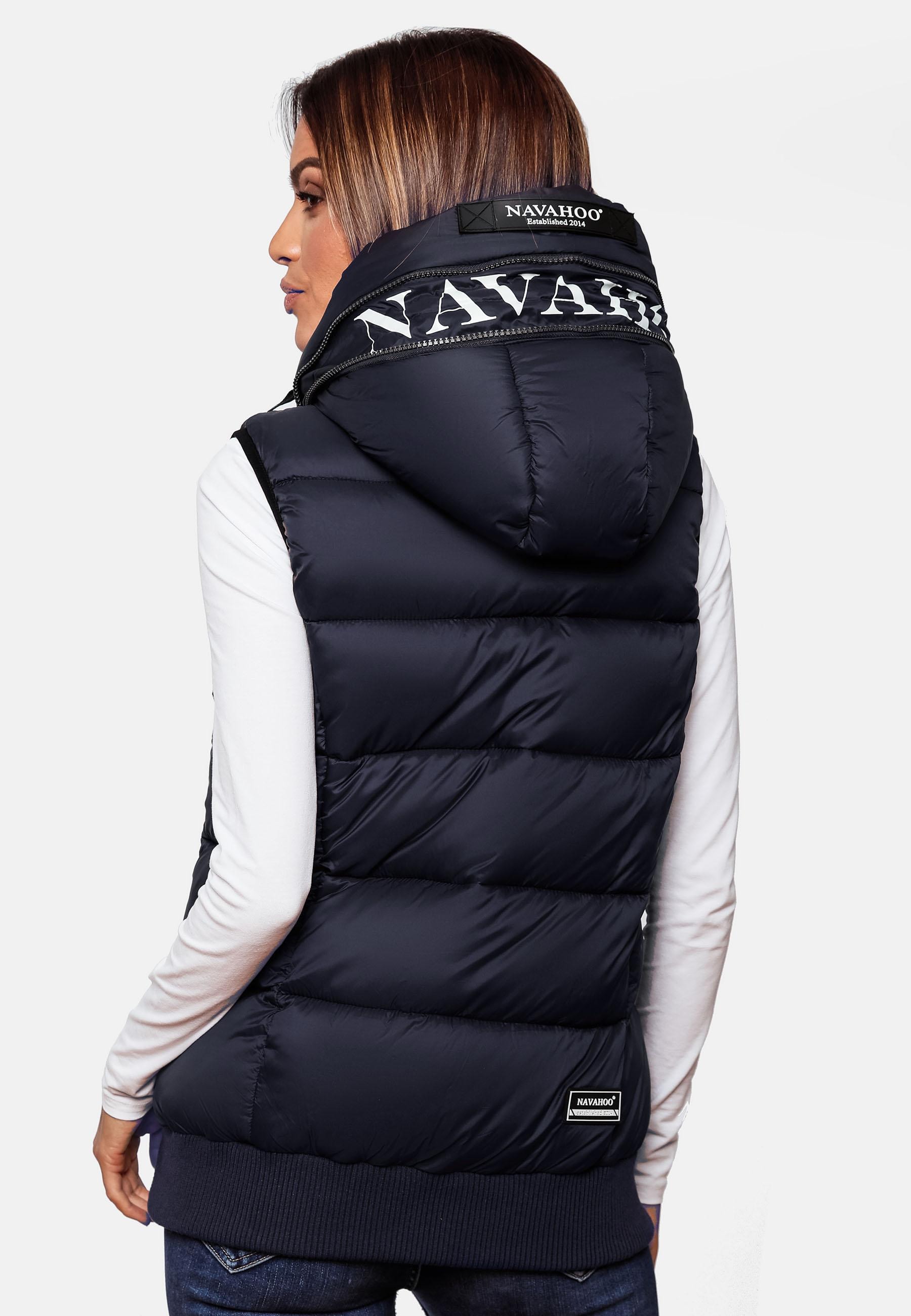 Navahoo Steppweste »Kassidy«, stylische ärmellose Damen Weste mit Kapuze