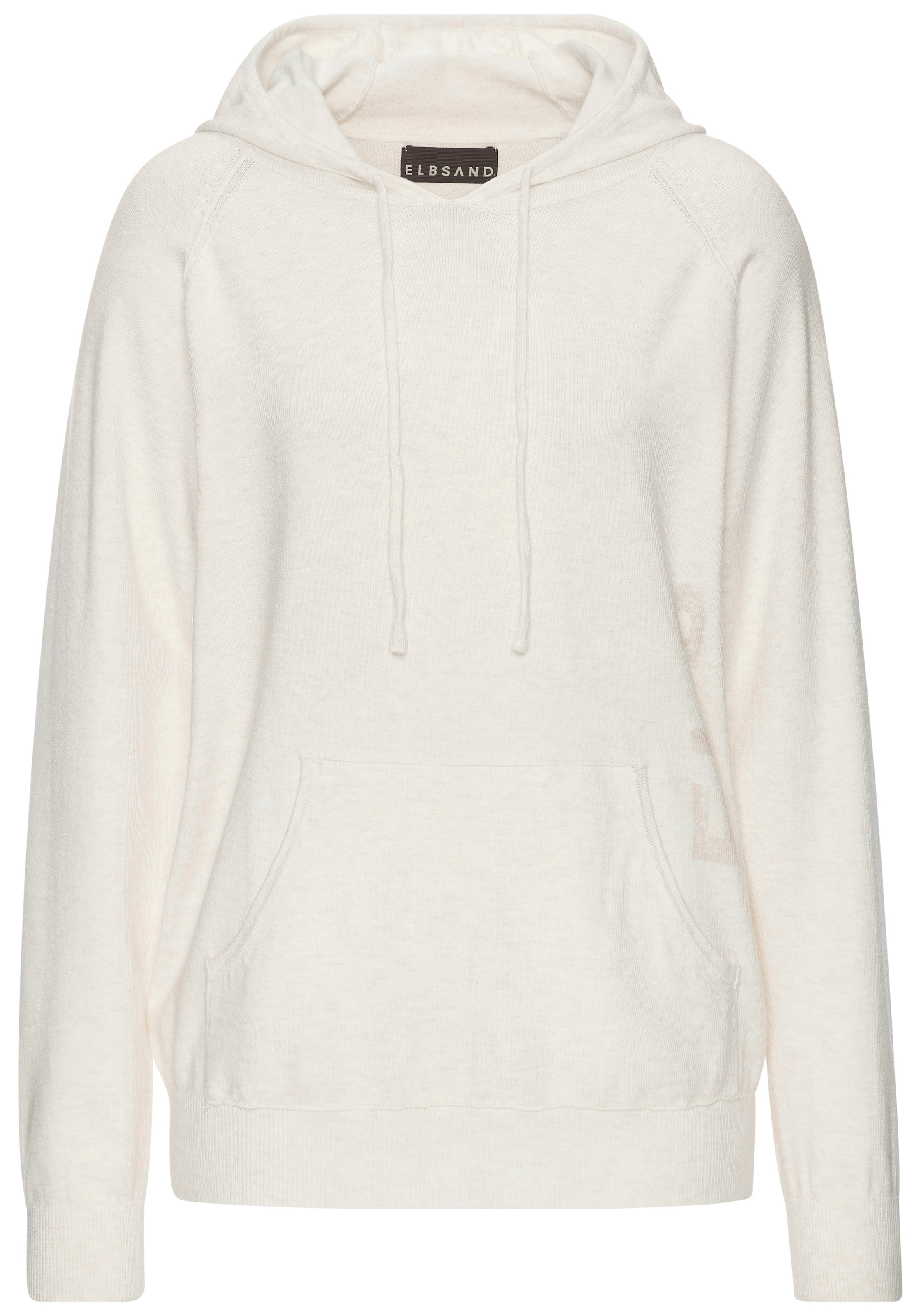 Elbsand Kapuzenpullover aus hochwertigen Strick und eingestricktem Logo günstig online kaufen