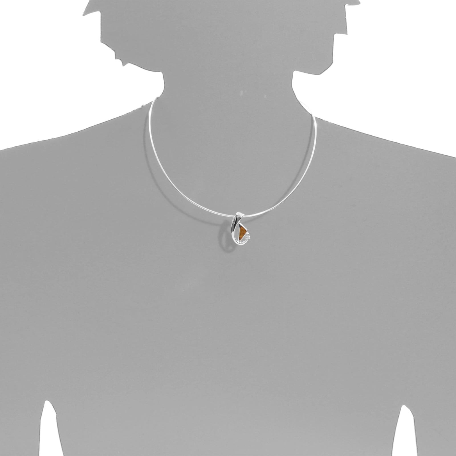 OSTSEE-SCHMUCK Kettenanhänger »- Gleiter-Dagny - Silber 925/000 - Bernstein/Zirk.«