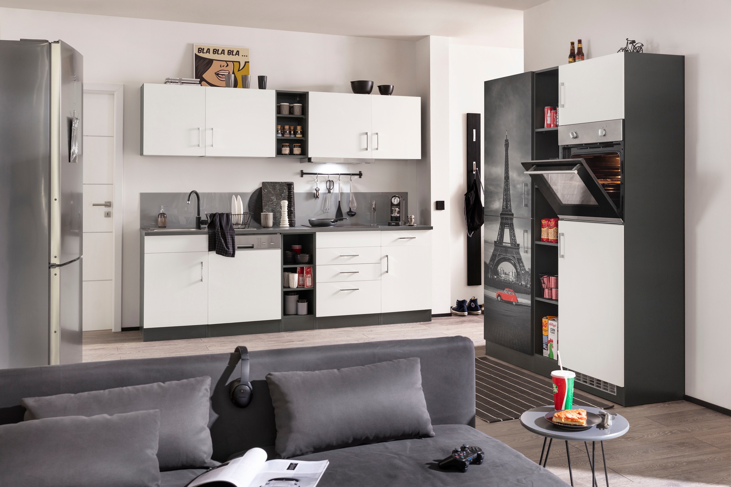 KOCHSTATION Küchenzeile "KS-Paris – Küchen mit einzigartigen Fotomotiven au günstig online kaufen