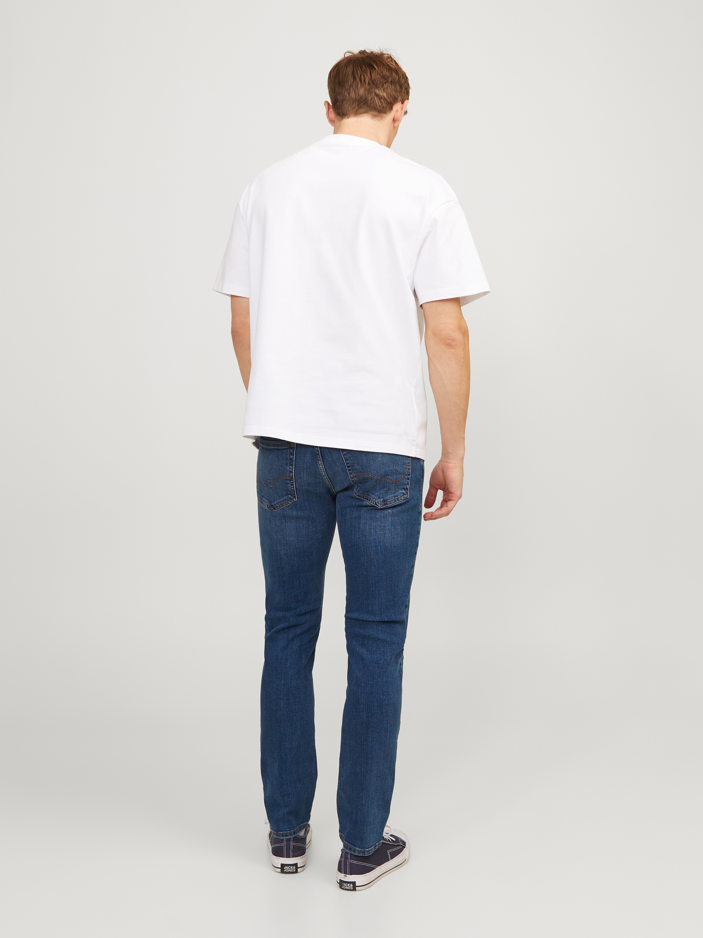 Jack & Jones Slim-fit-Jeans »JJITIM mit Waschung und praktischen Taschen« Abriebeffekte, modisch, slim fit, Denim