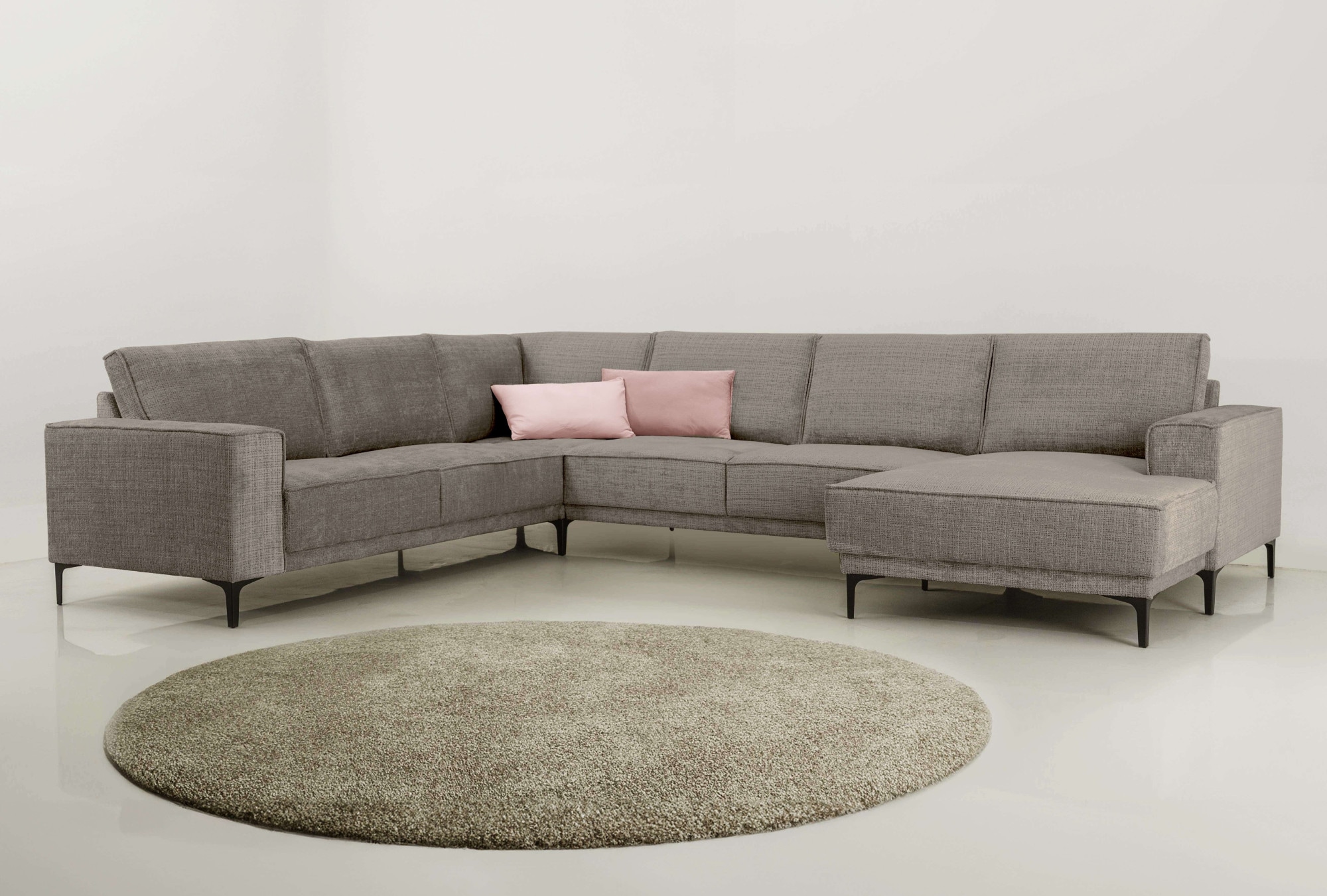 OTTO home Wohnlandschaft "XXL Sofa Oland, Struktur, Flachgewebe, Luxus-Micr günstig online kaufen